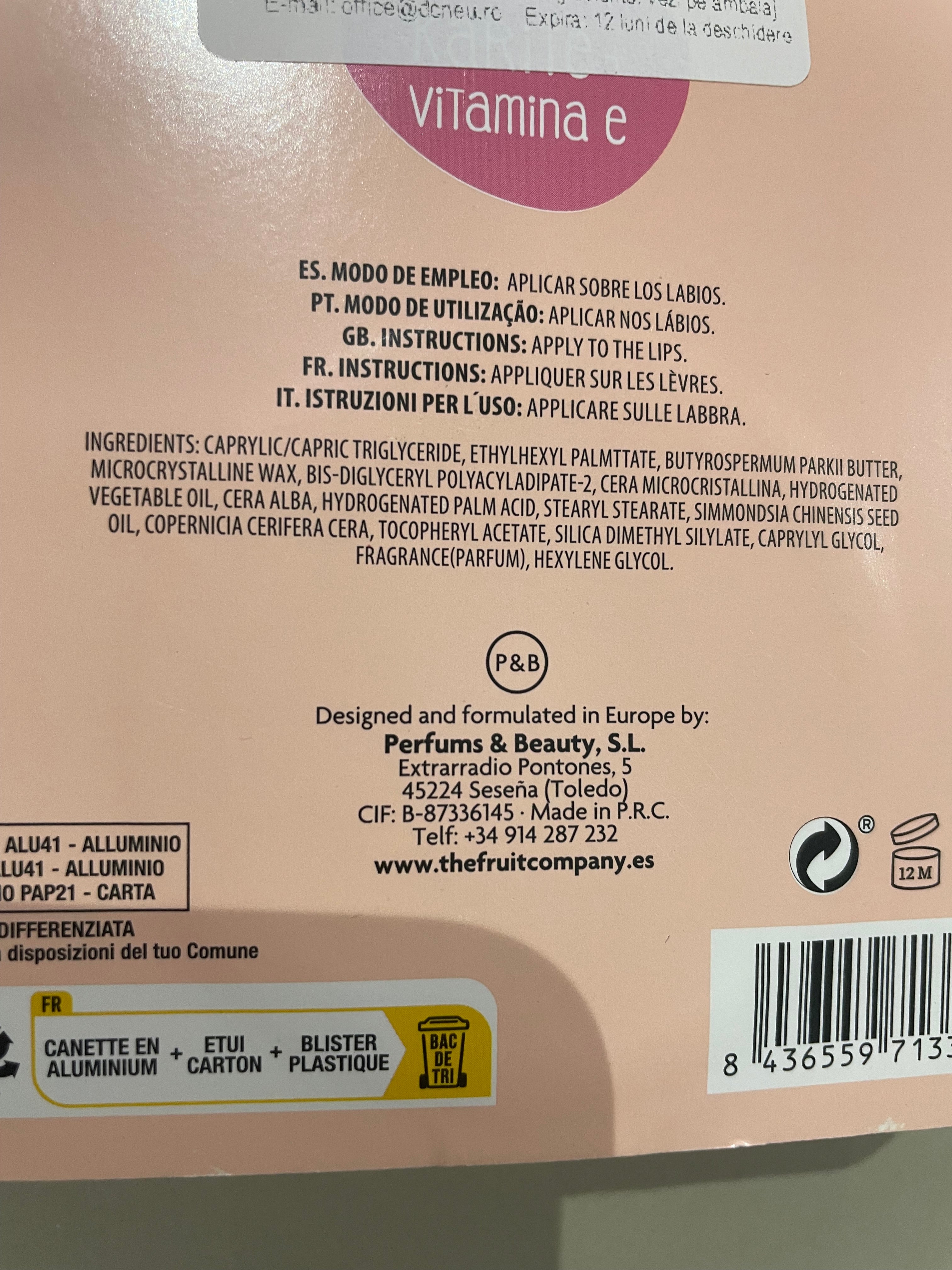 Balsam buze Fresa Nata - The Fruit Company