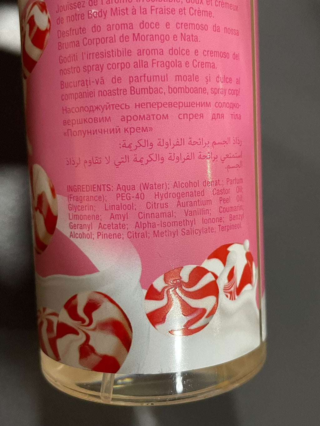 Body Mist Fresa y Nata - Tulipan Negro