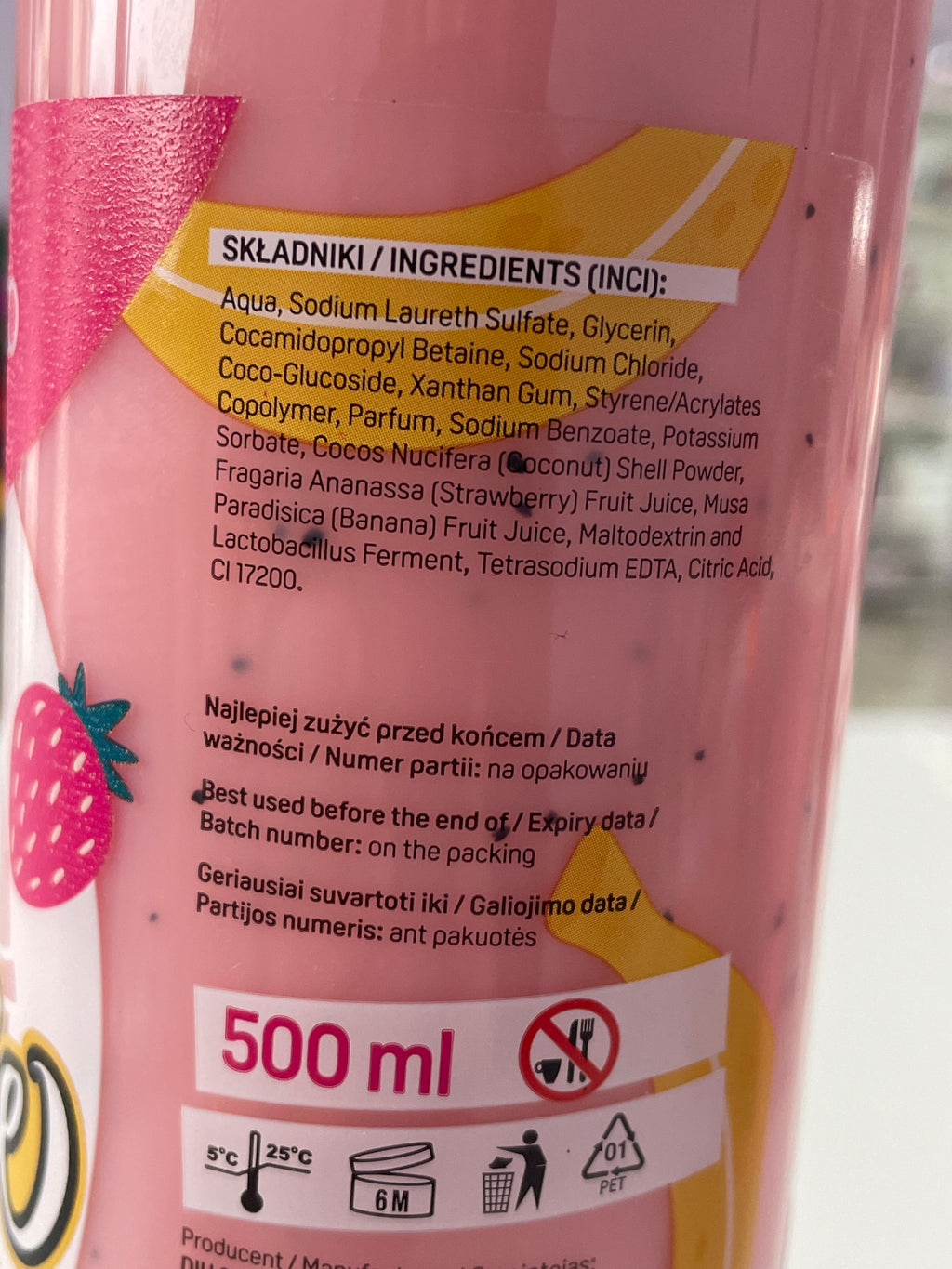Gel de dus Smoothie Banane si Capsuni- Melado