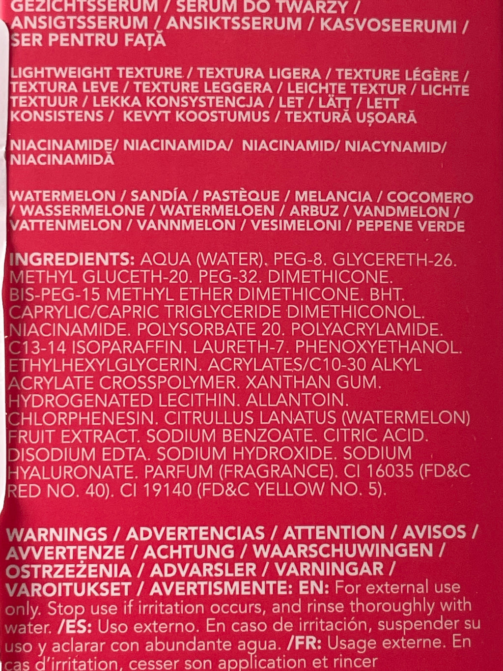 Ser pentru fata cu niacinamide si aroma de pepene verde - IDC INSTITUTE