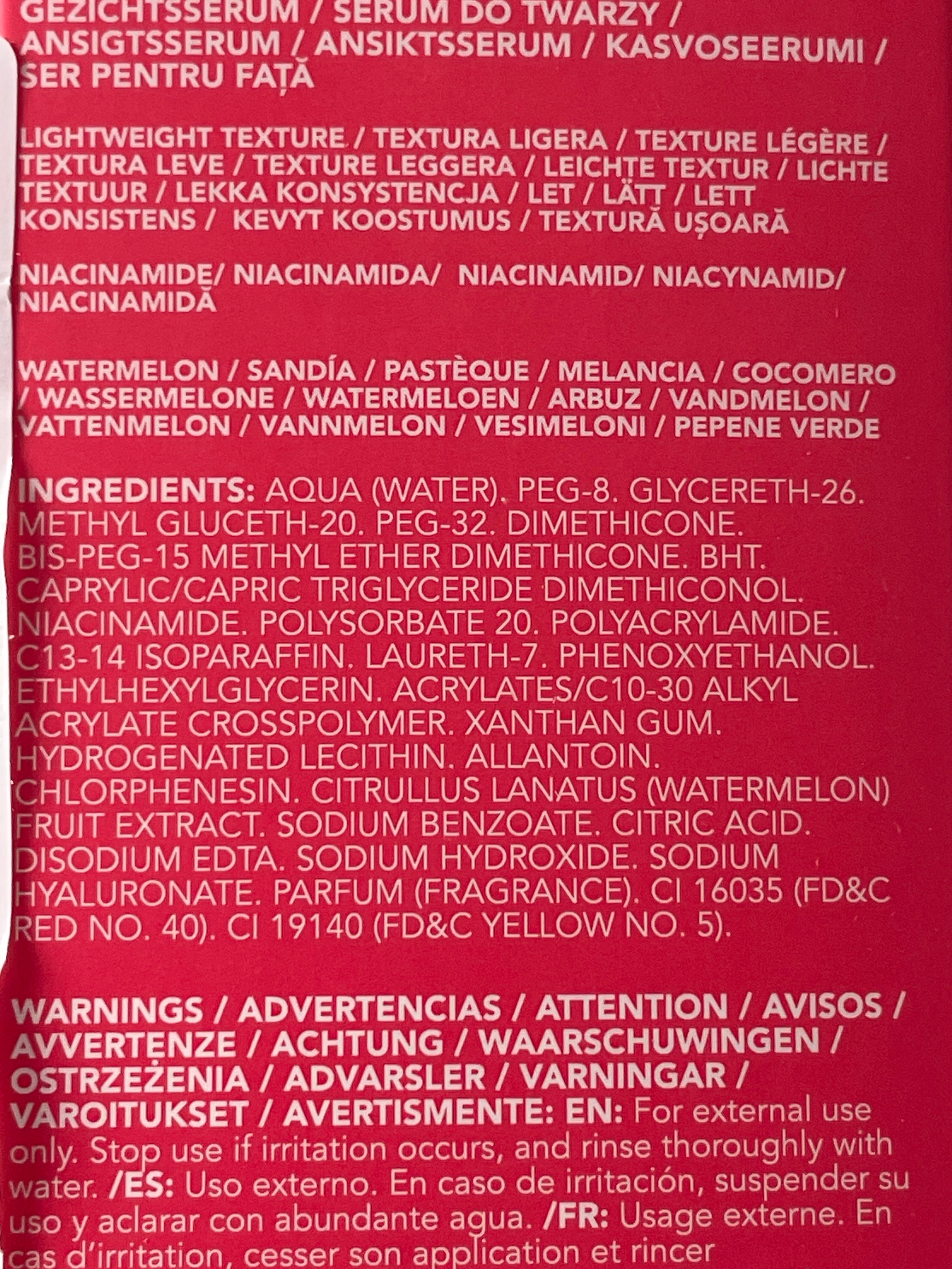 Ser pentru fata cu niacinamide si aroma de pepene verde - IDC INSTITUTE
