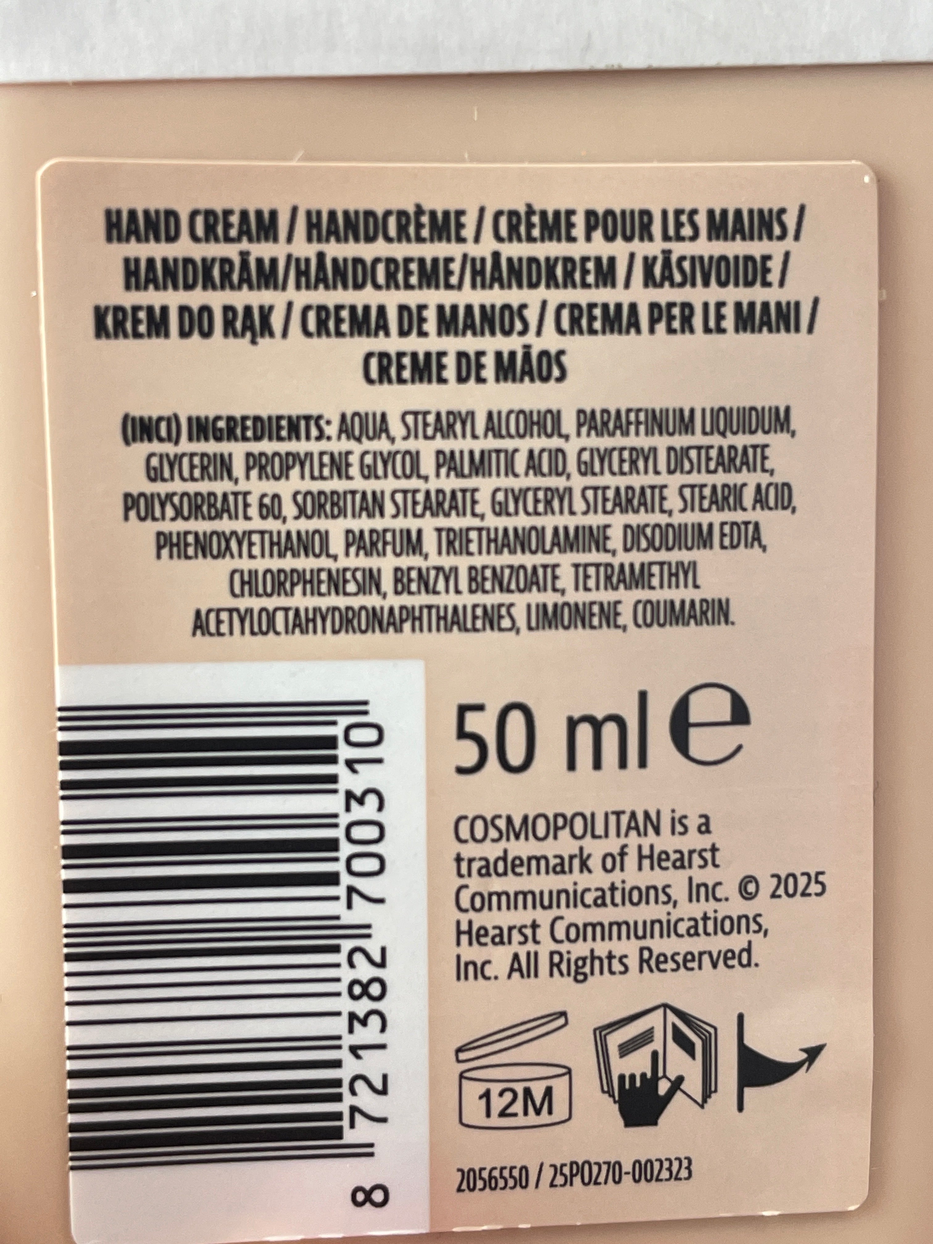 Crema maini Iced Latte - COSMOPOLITAN