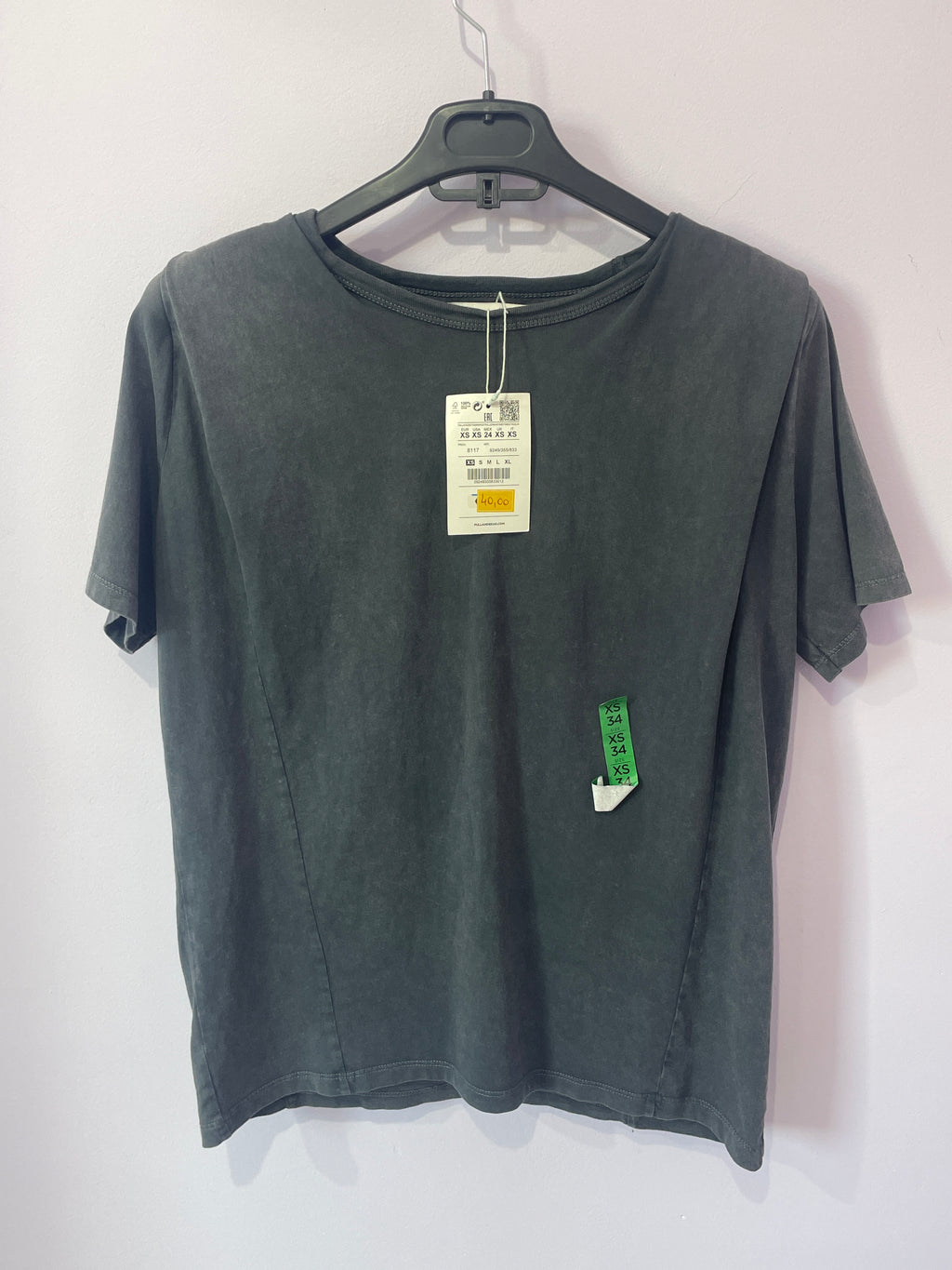 Tricou  XS oversized cu umeri - Pull&Bear