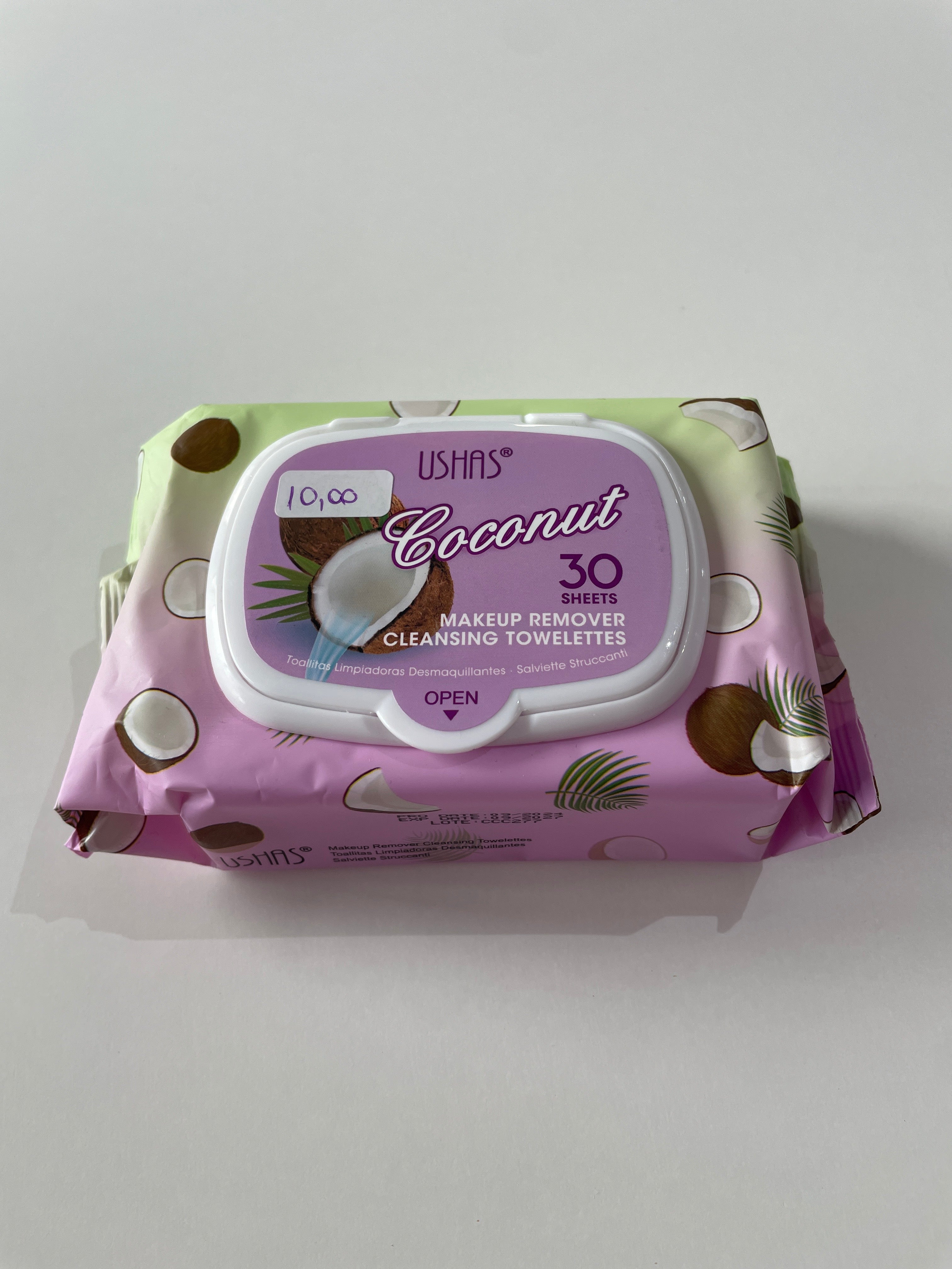 Servetele demachiante Coconut - USHAS