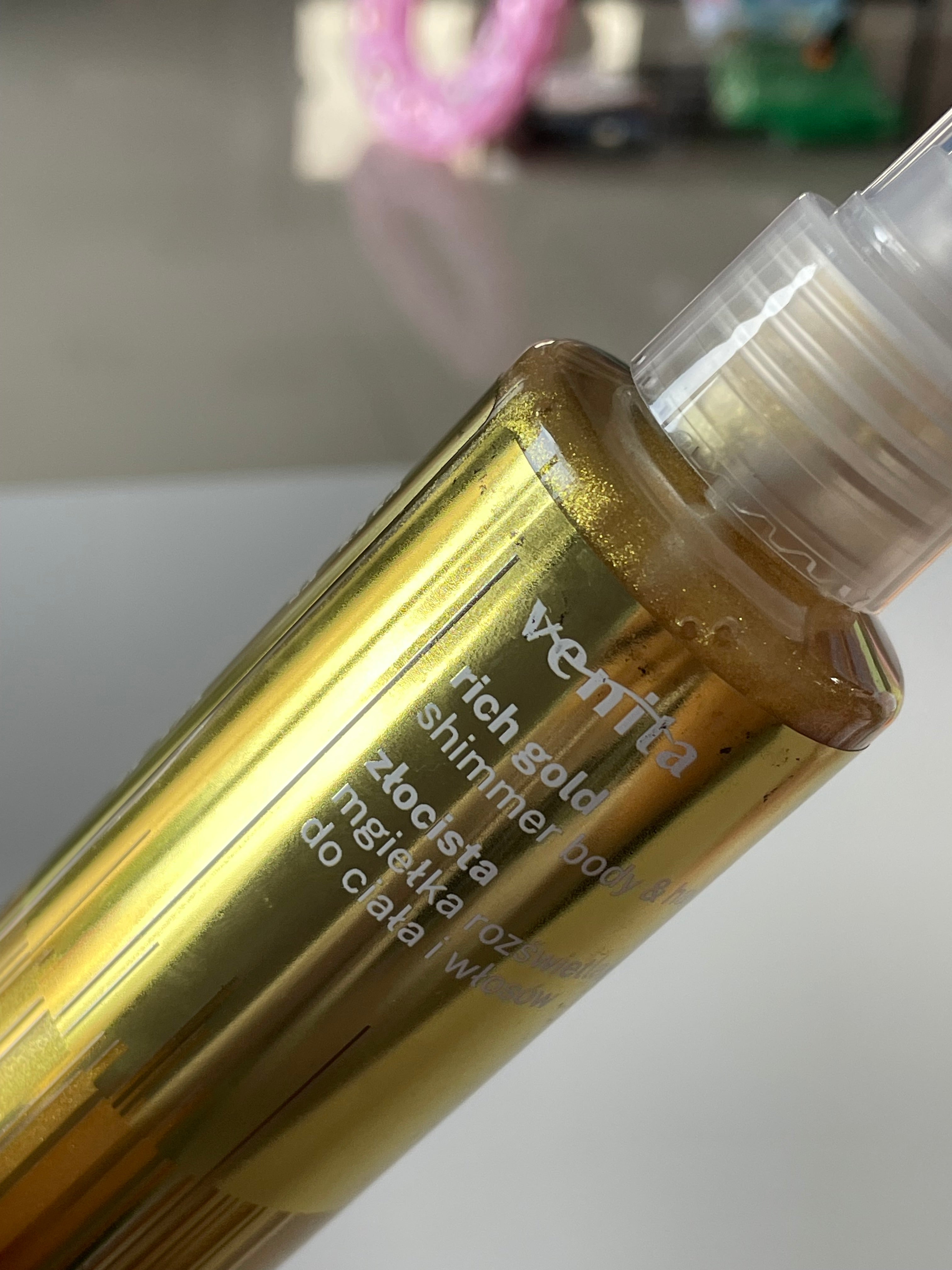 Spray corp Shimmer Body Mist, Rich Gold - VENITA
