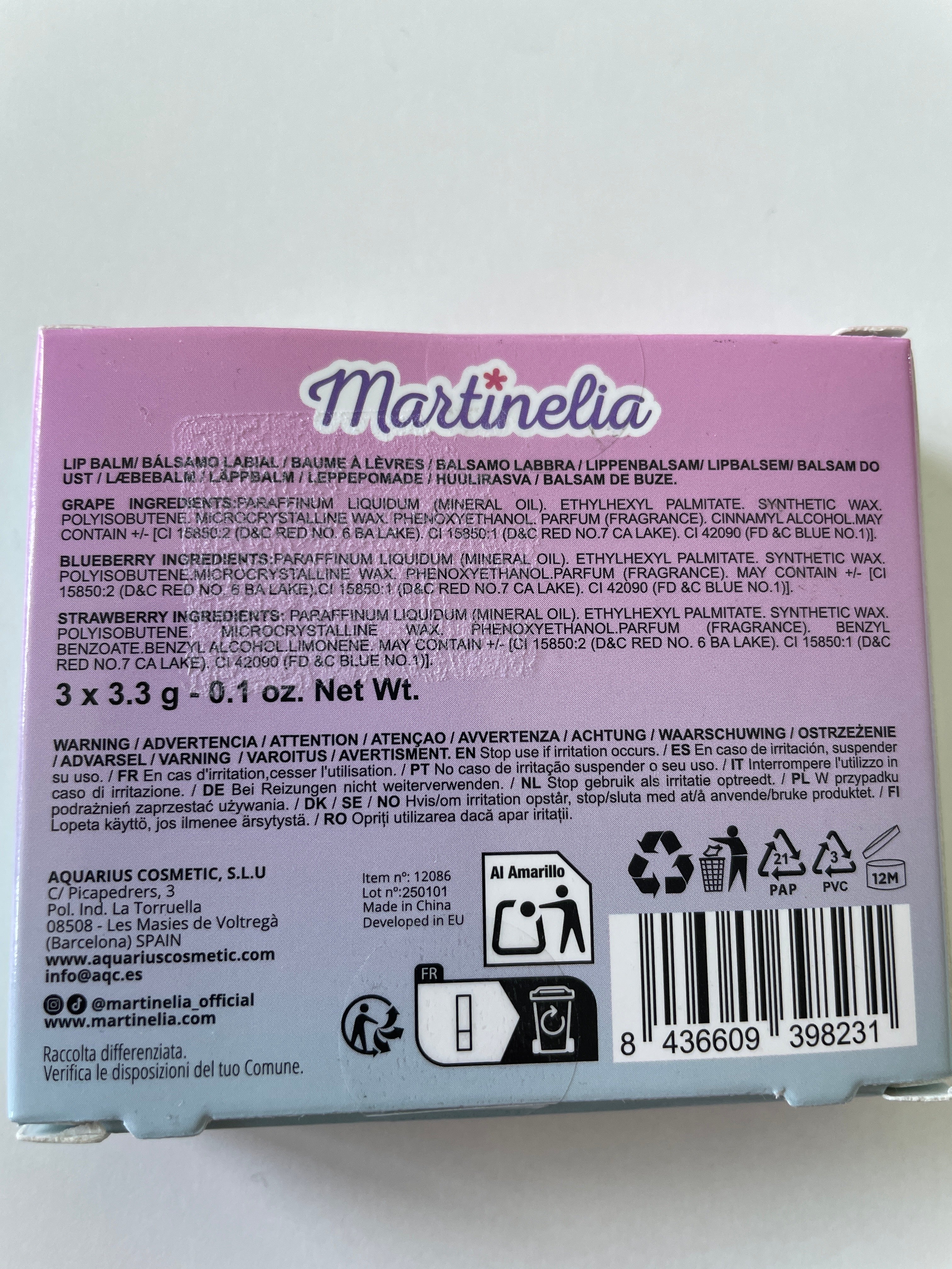 Set balsam buze Little Unicorn - MARTINELIA