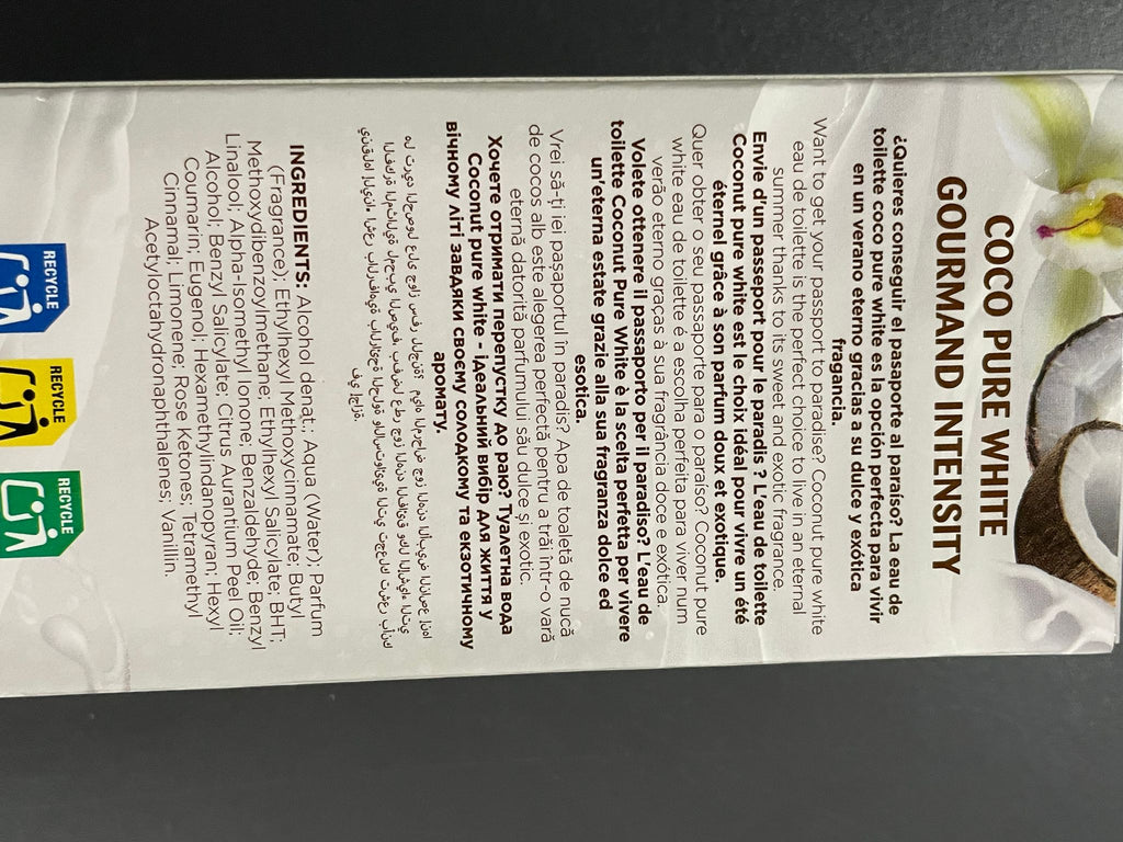 Apa de toaleta Coco Pure White - Tulipan Negro