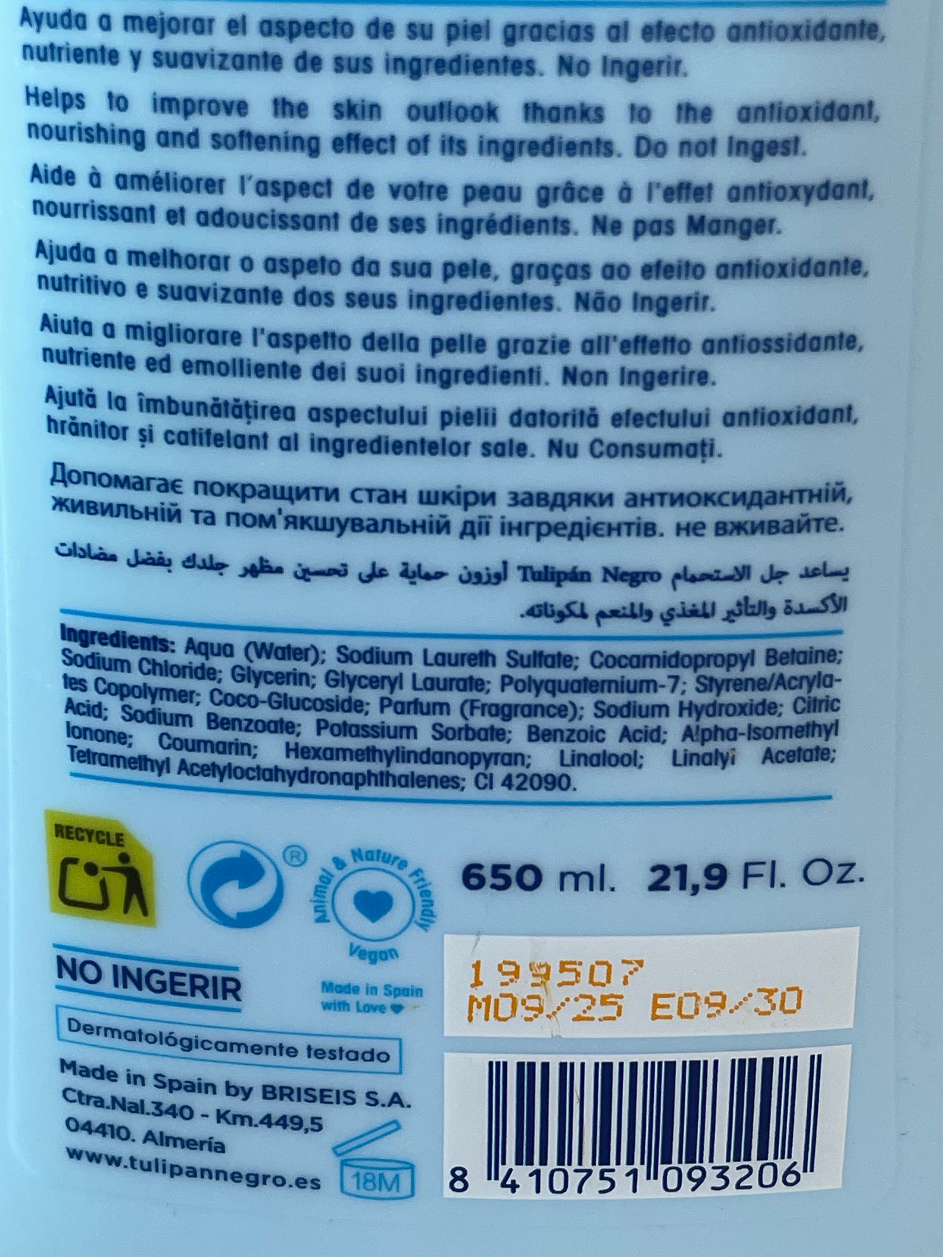 Gel de dus Ozono Protect - TULIPAN NEGRO