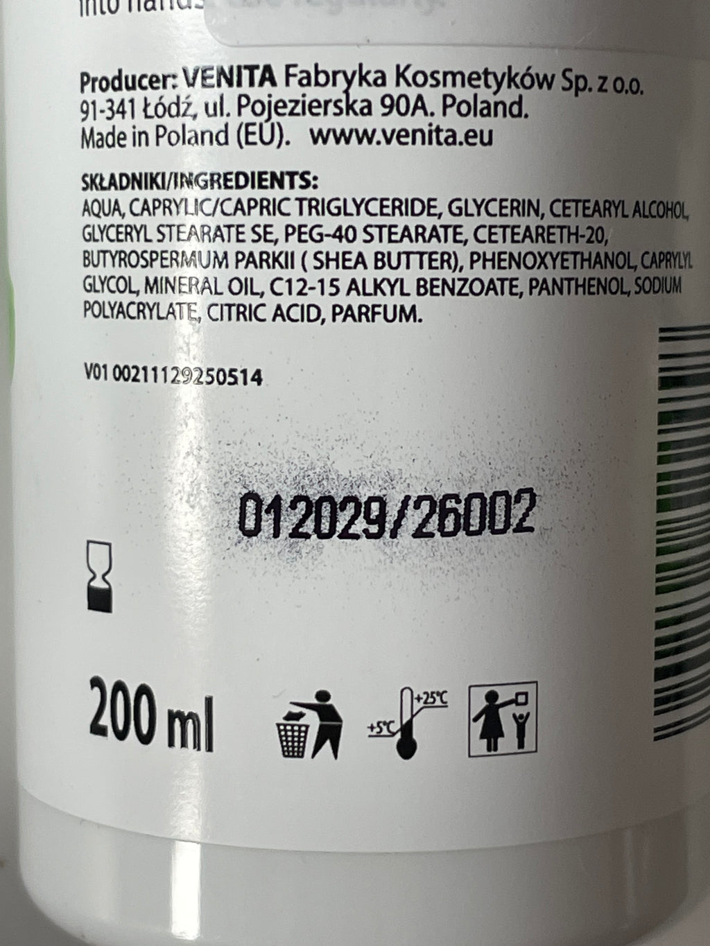 Crema pentru maini Fresh Aloe - VENITA
