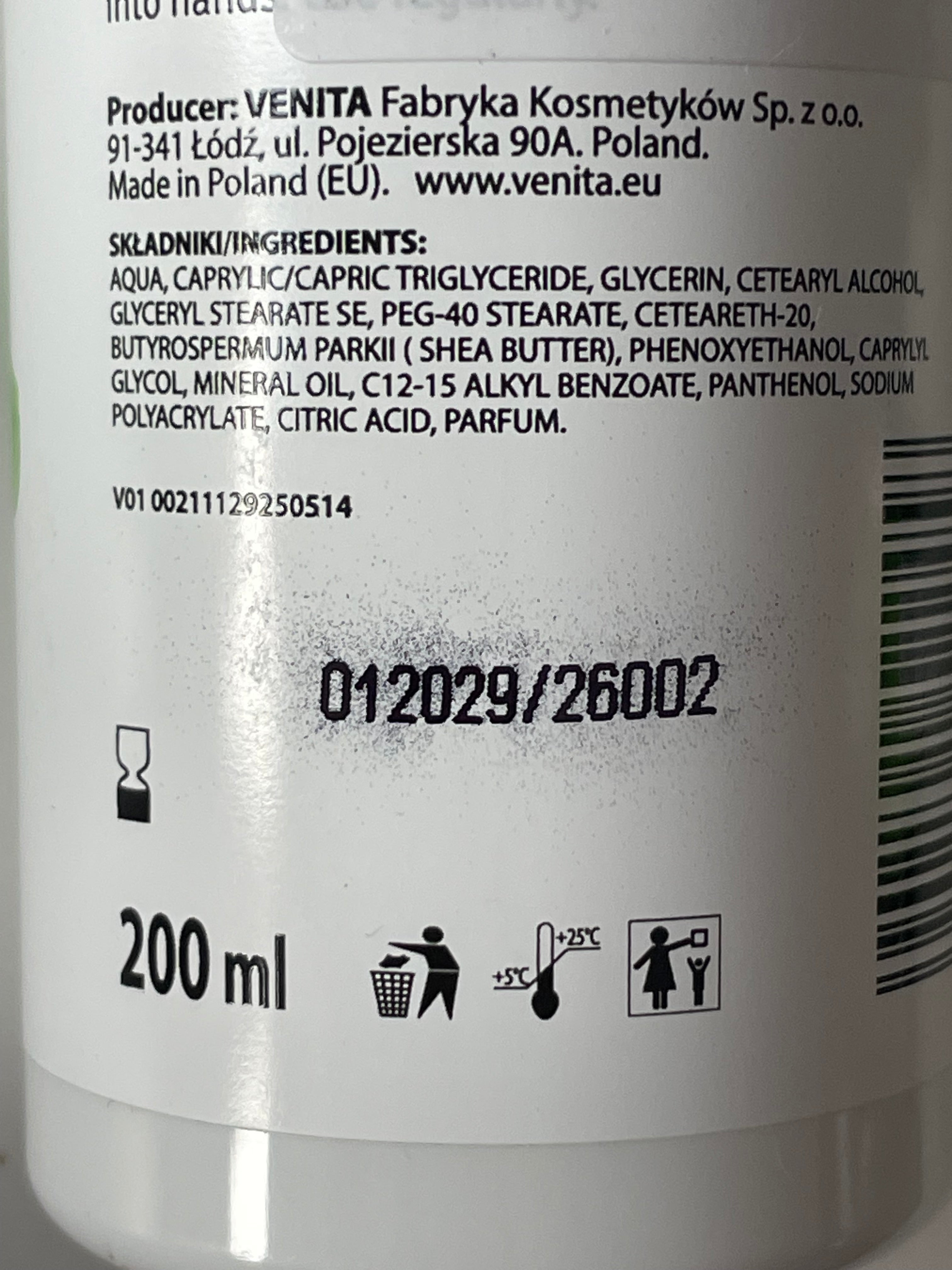 Crema pentru maini Fresh Aloe - VENITA