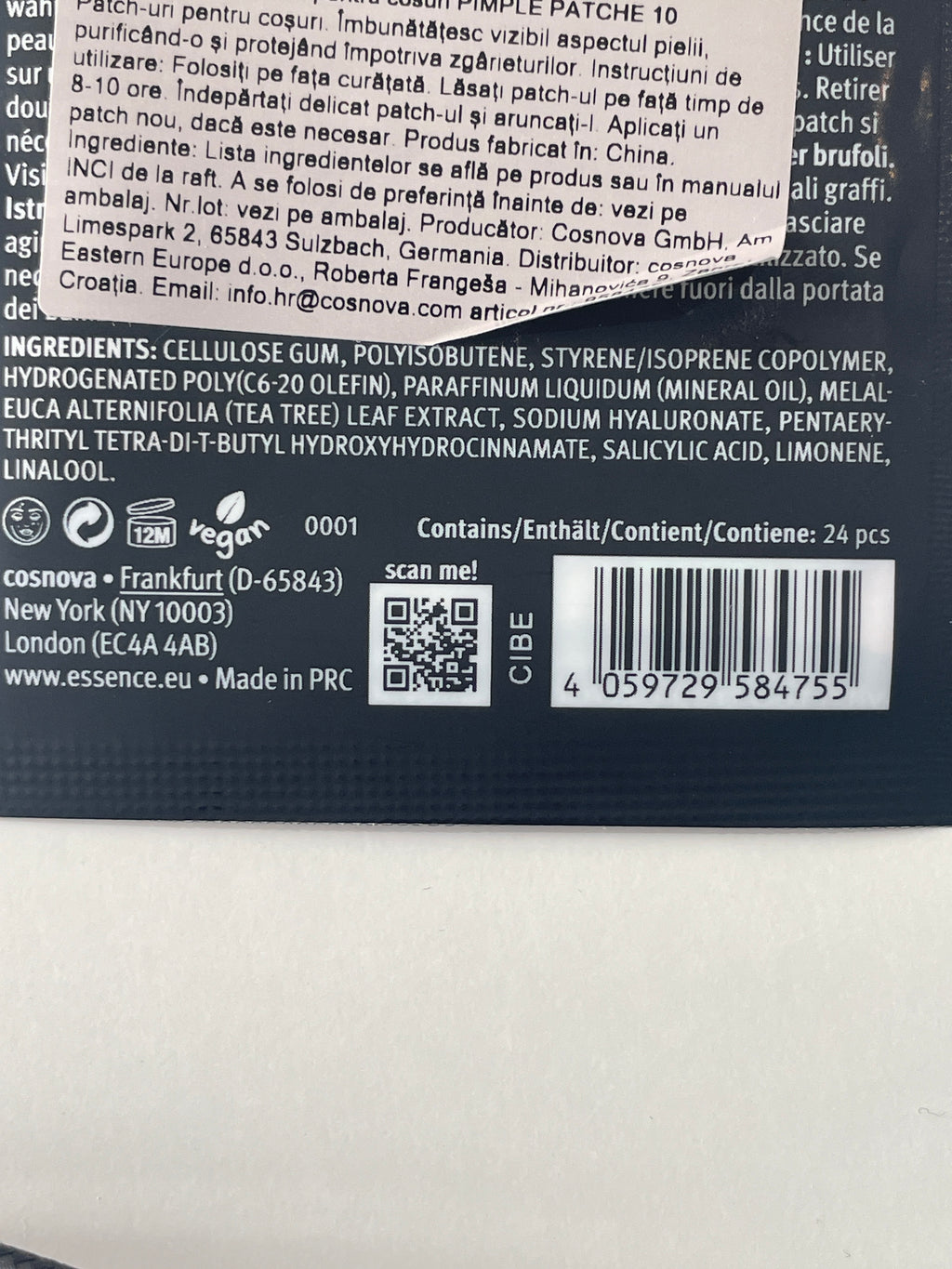 Patch-uri pentru imperfectiuni - ESSENCE pimple patch