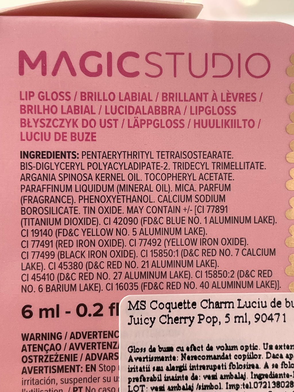 Luciu buze Juicy Cherry Pop, Coquette Charm - MAGIC STUDIO