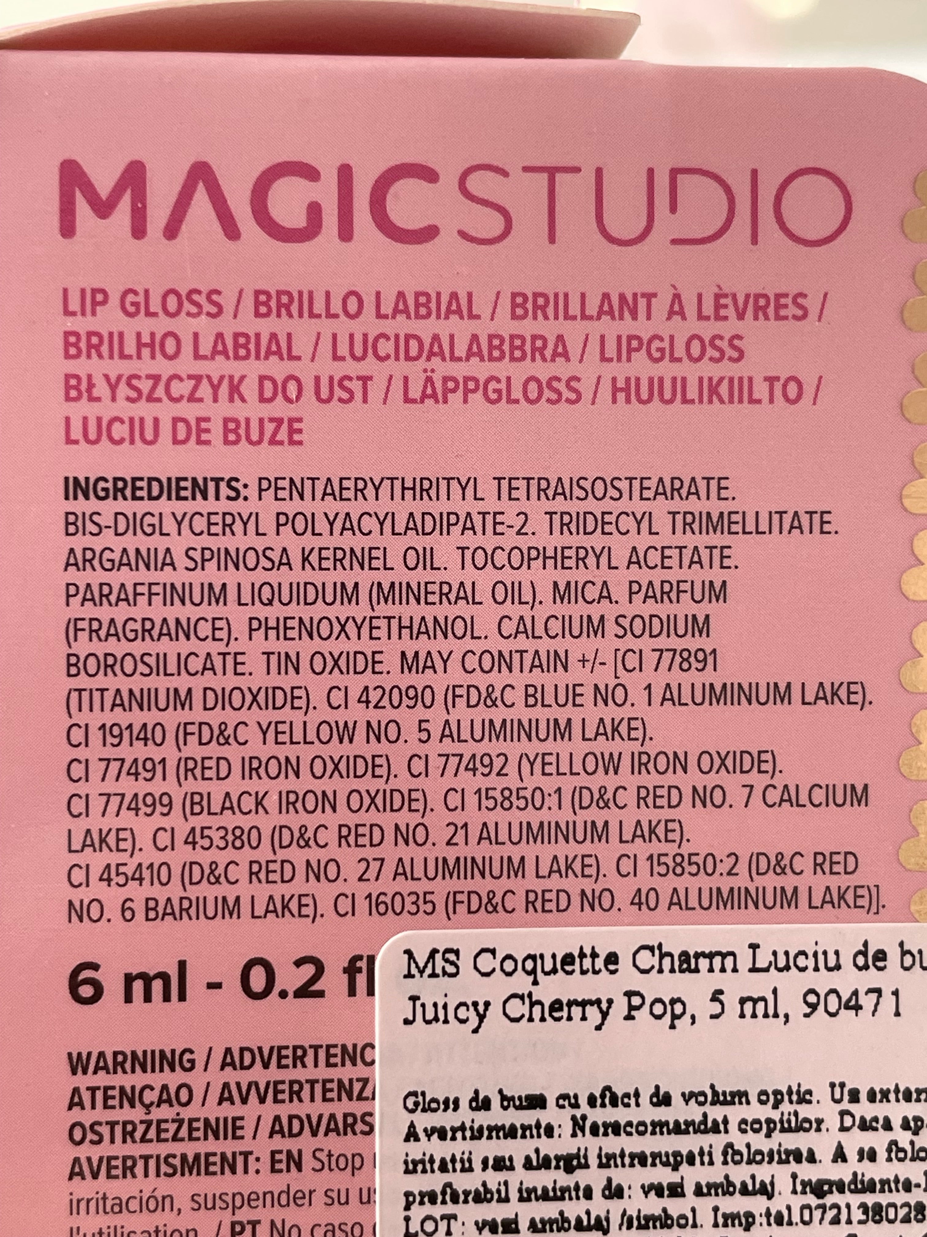 Luciu buze Juicy Cherry Pop, Coquette Charm - MAGIC STUDIO