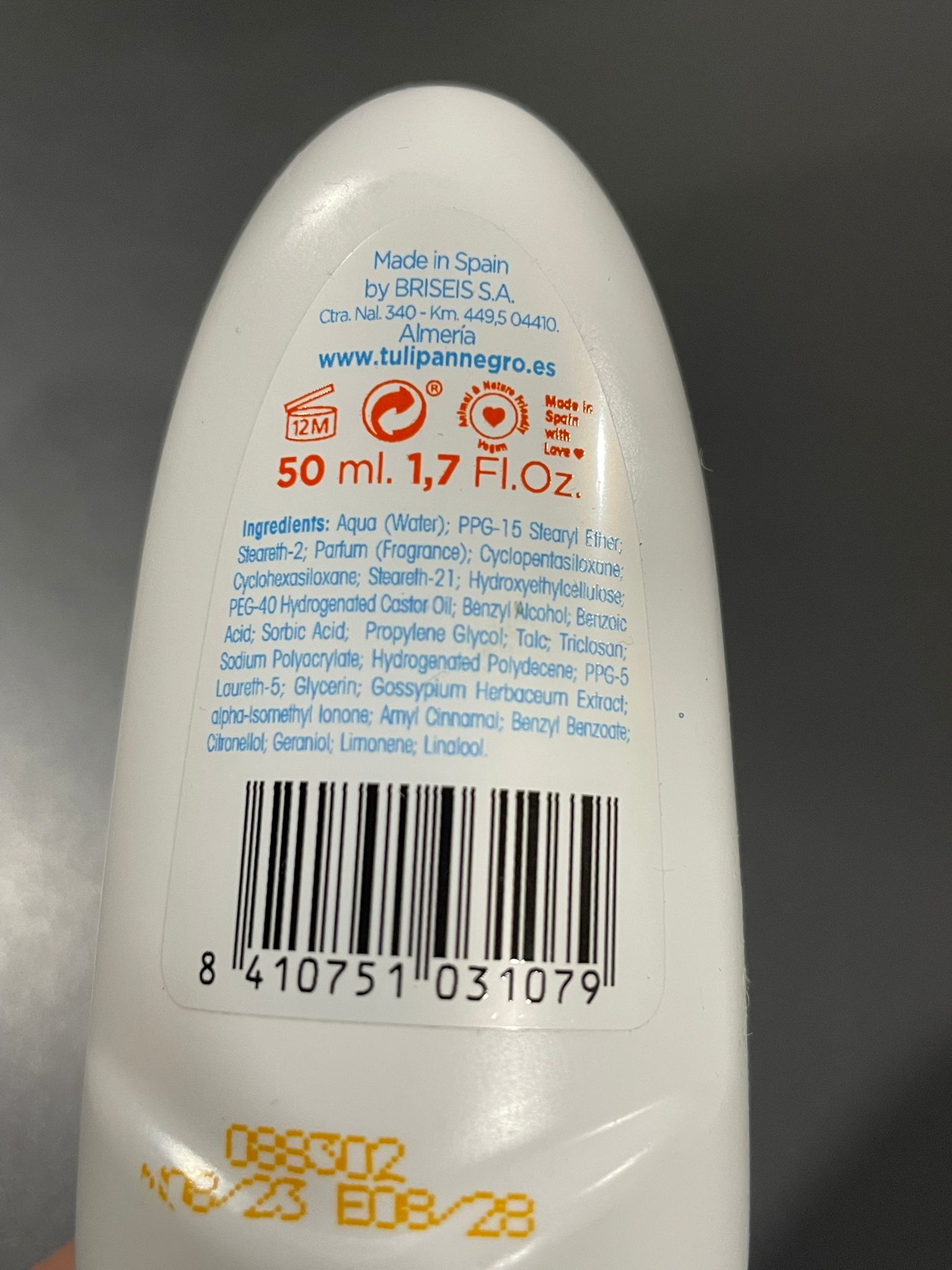 Deodorant roll-on Algodon Talco - Tulipan Negro