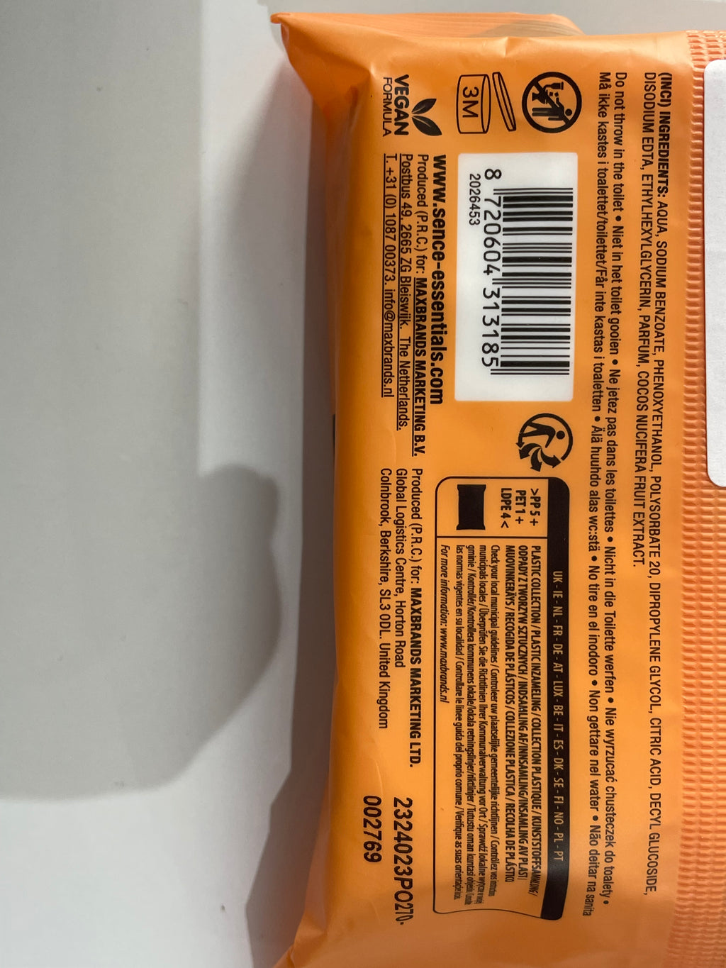 Servetele umede cocos - Sence