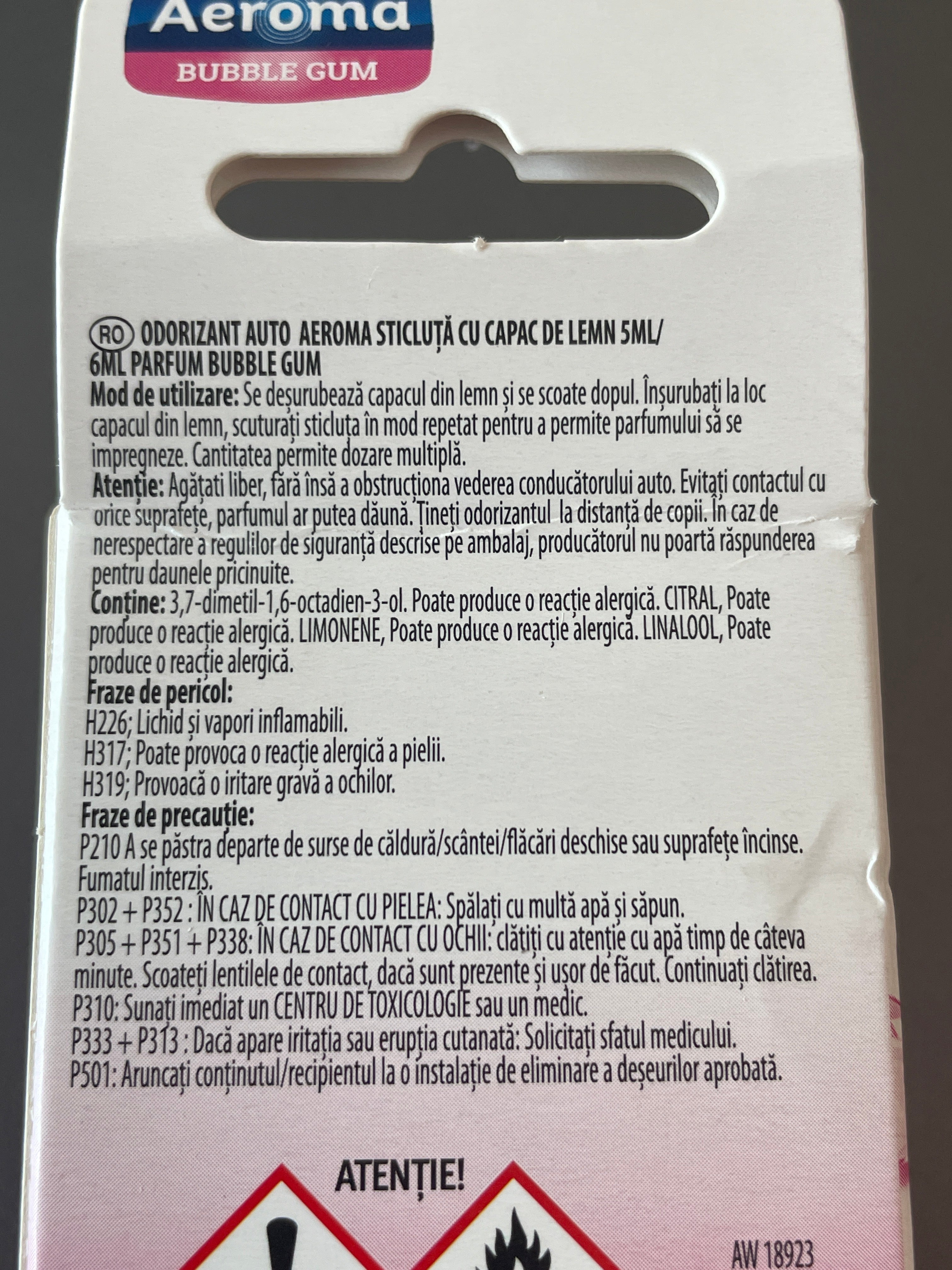 Odorizant auto Bubble Gum - AEROMA