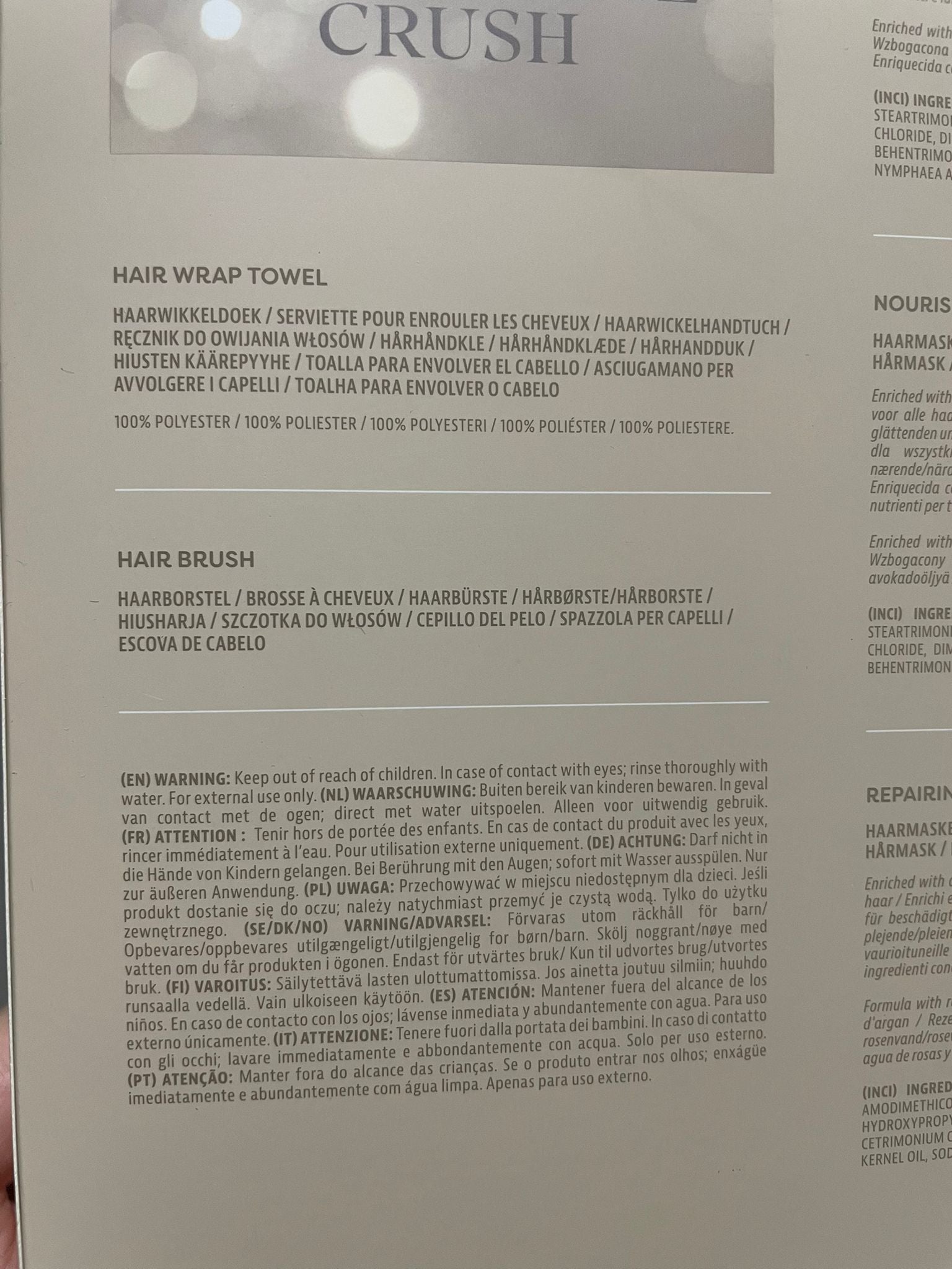 Set Champagne Crush hair mask kit - Sence