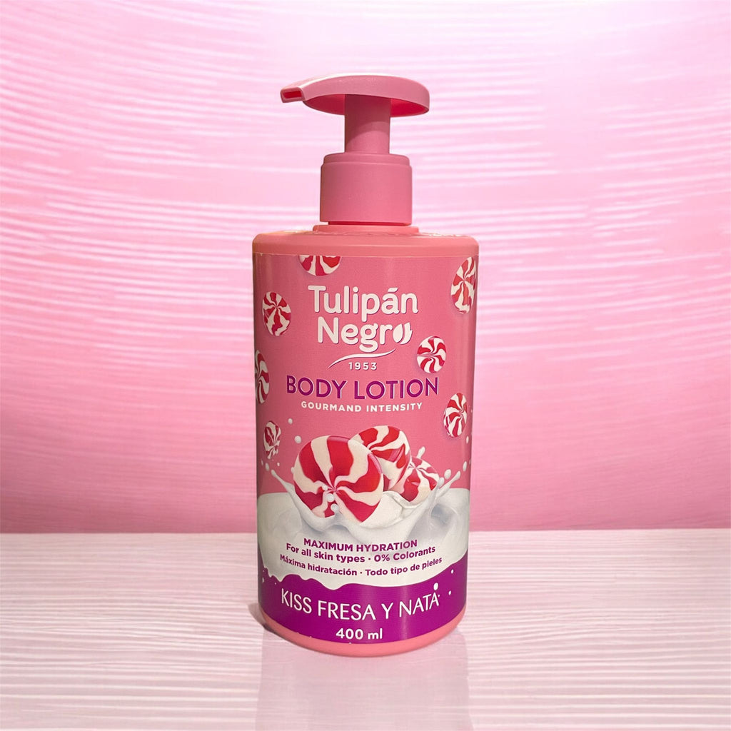Lotiune corp Kiss Fresa y Nata - Tulipan Negro