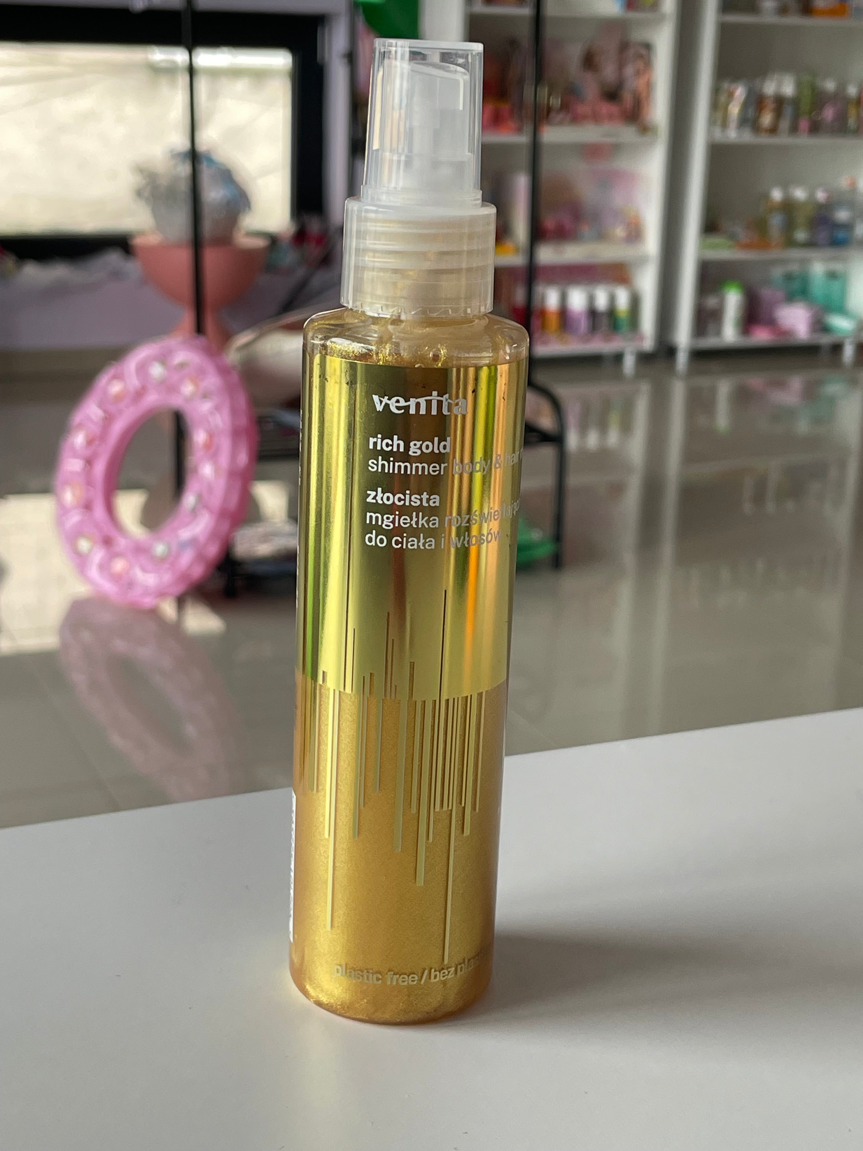 Spray corp Shimmer Body Mist, Rich Gold - VENITA