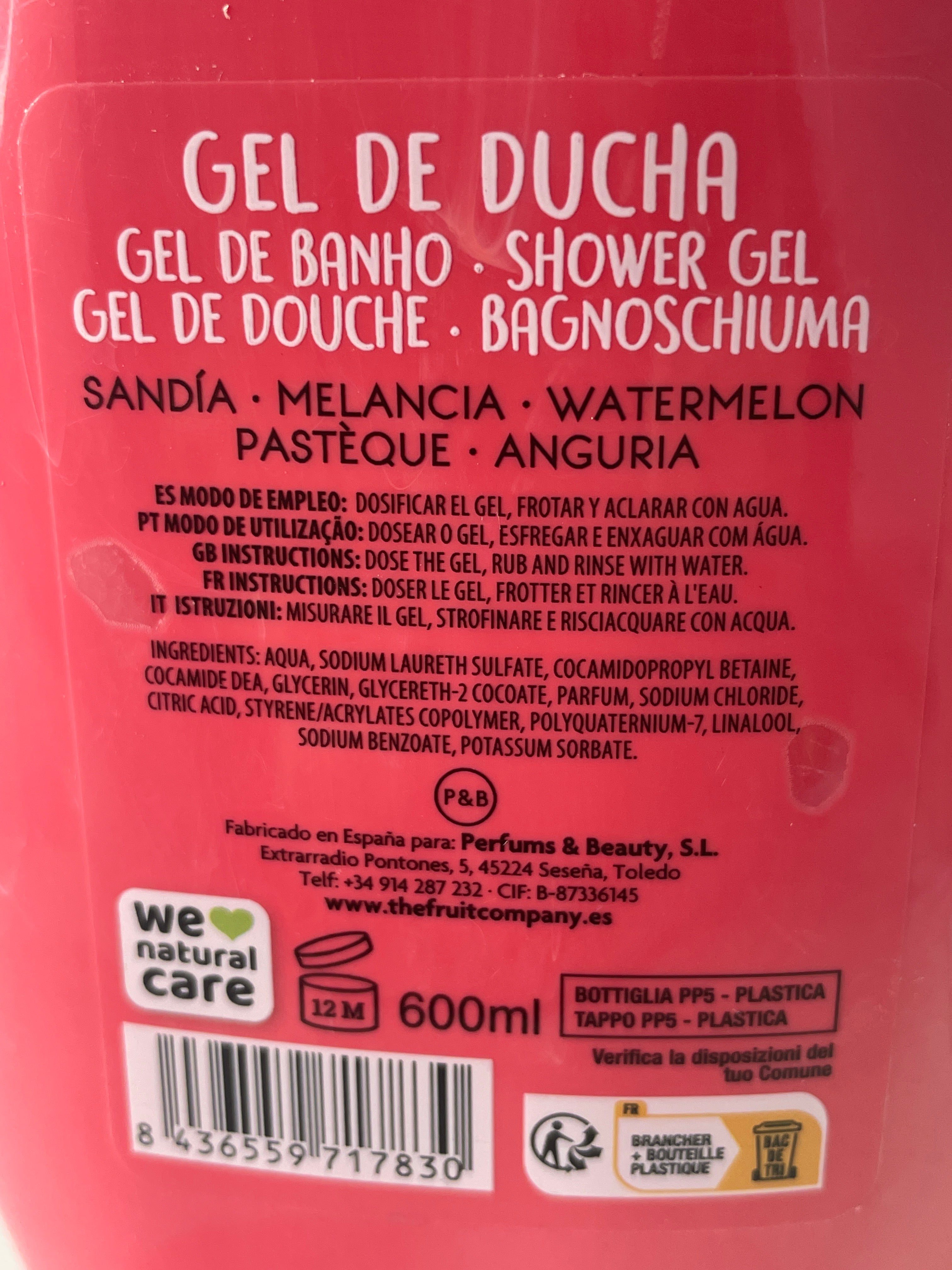 Gel de dus Sandia - THE FRUIT COMPANY