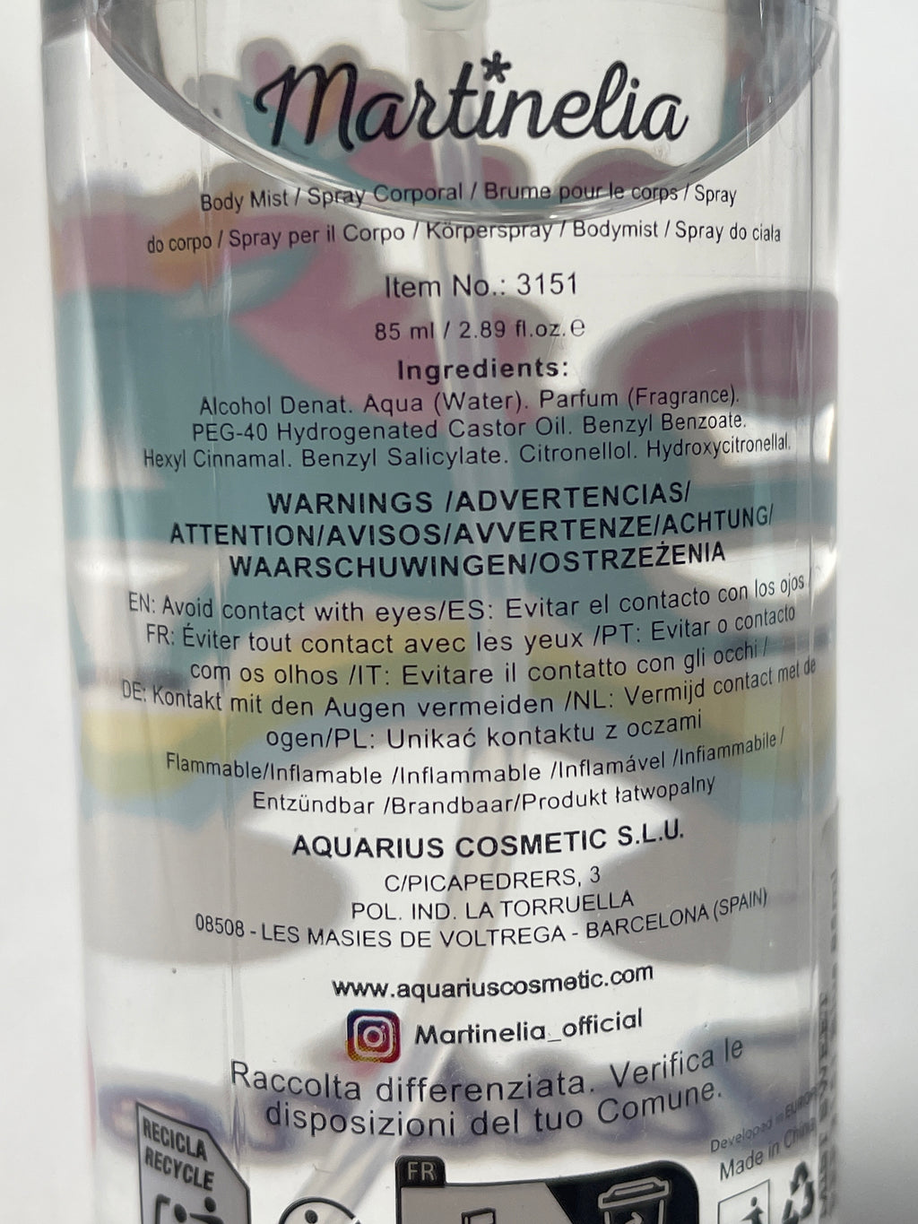 Body Mist Unicorn - MARTINELIA