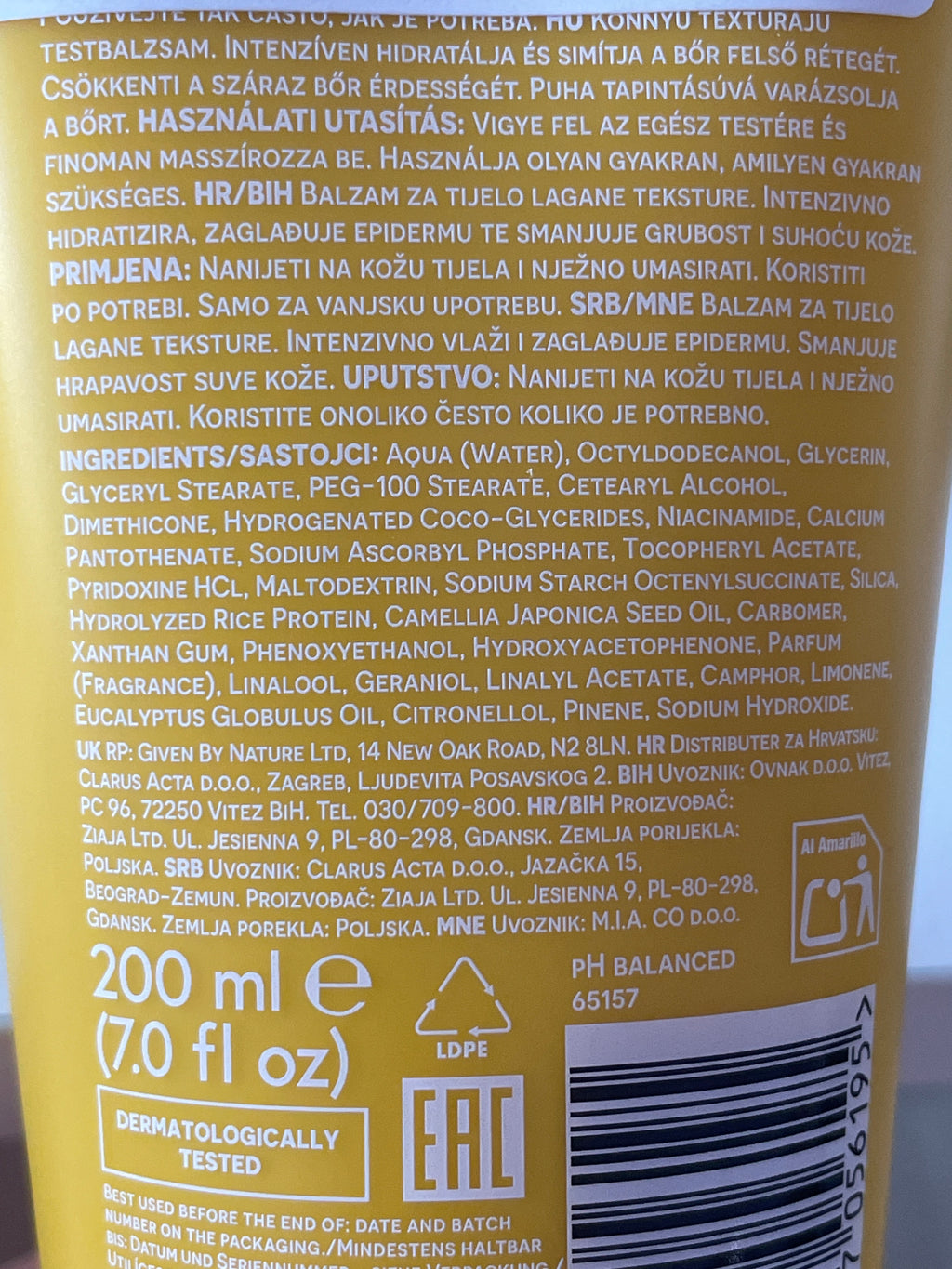 Balsam pentru corp vit. C. B3 si niacinamide  - ZIAJA