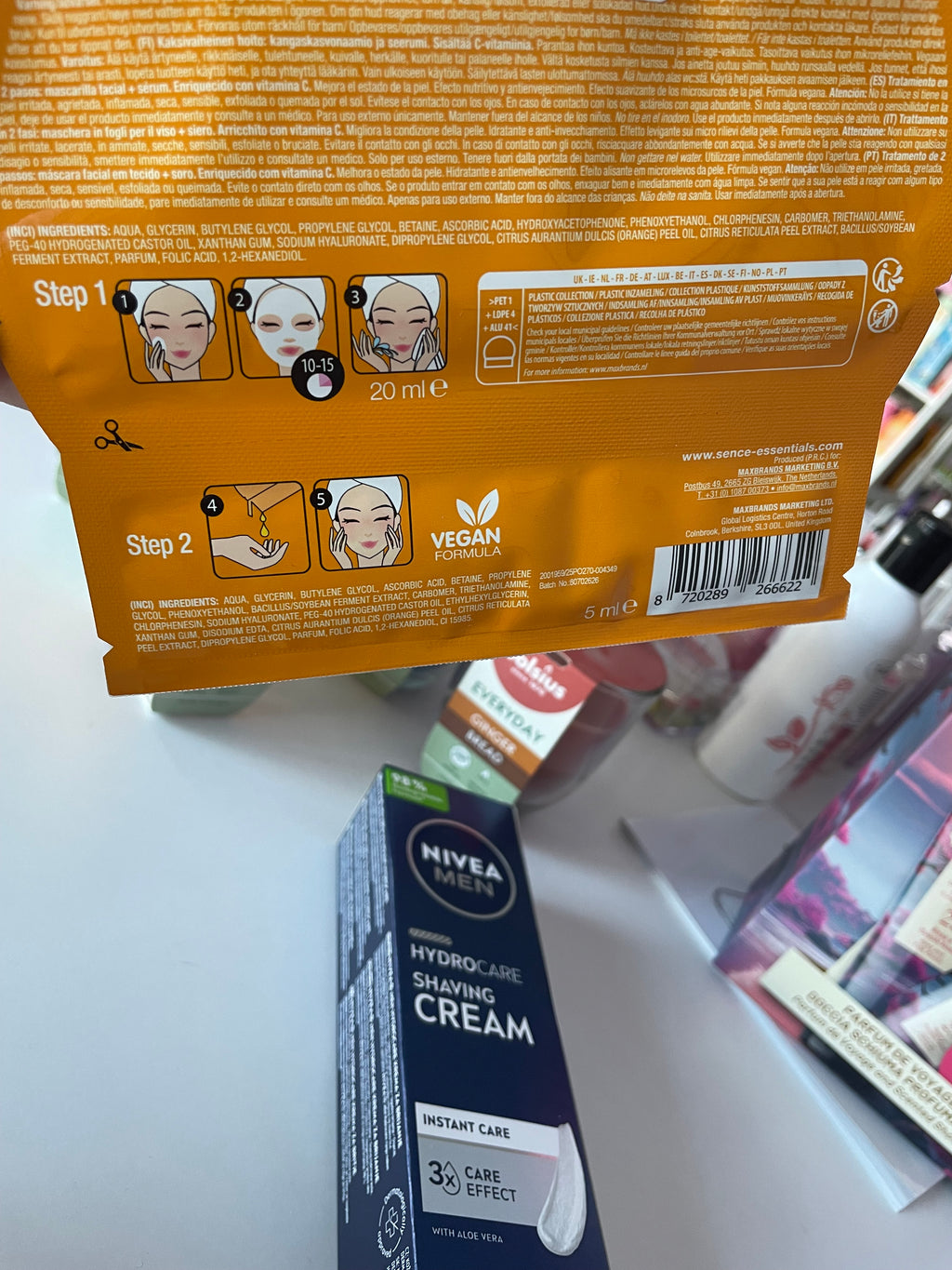 Masca fata servetel Vitamina C Shot - SENCE
