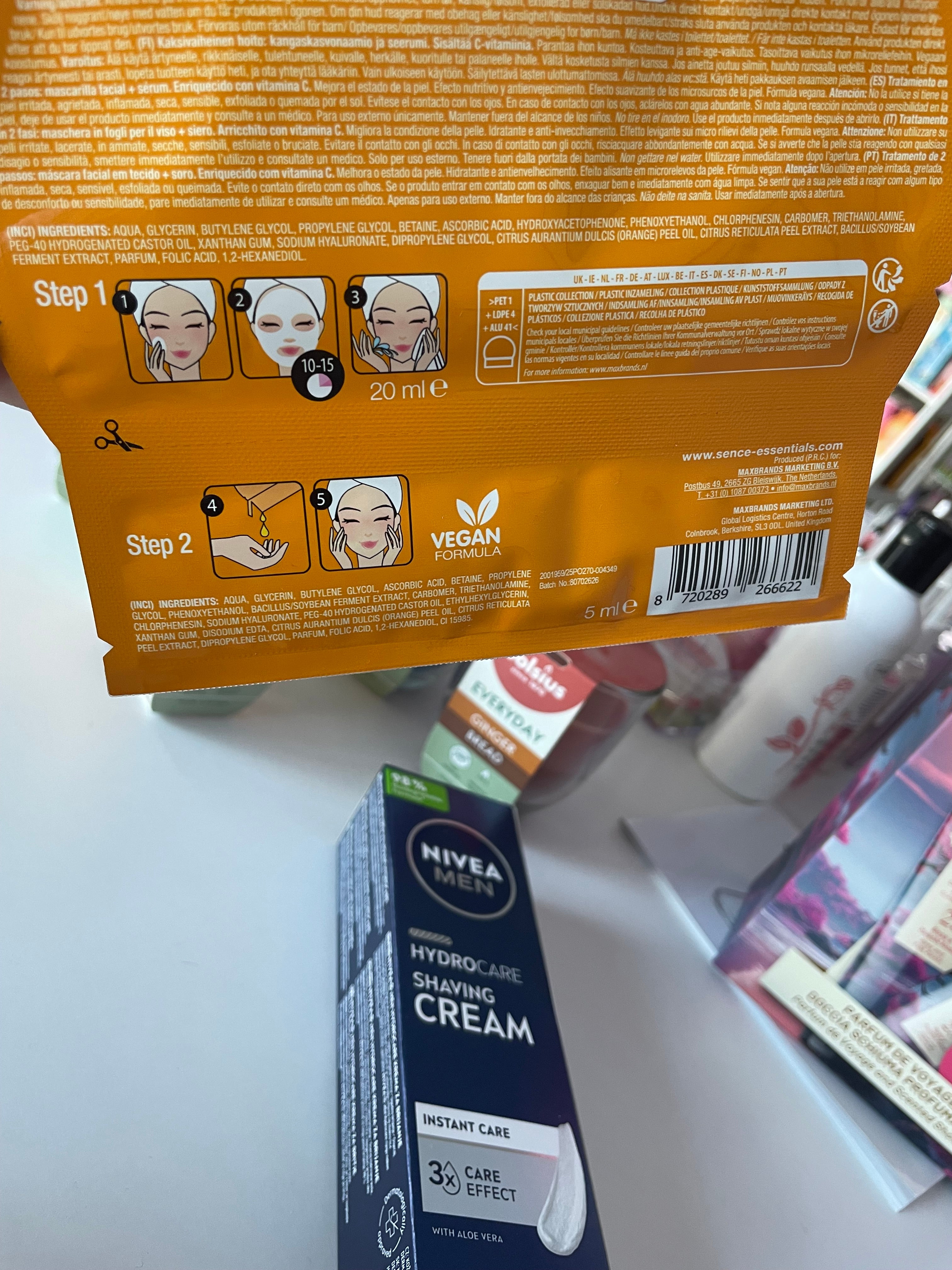 Masca fata servetel Vitamina C Shot - SENCE