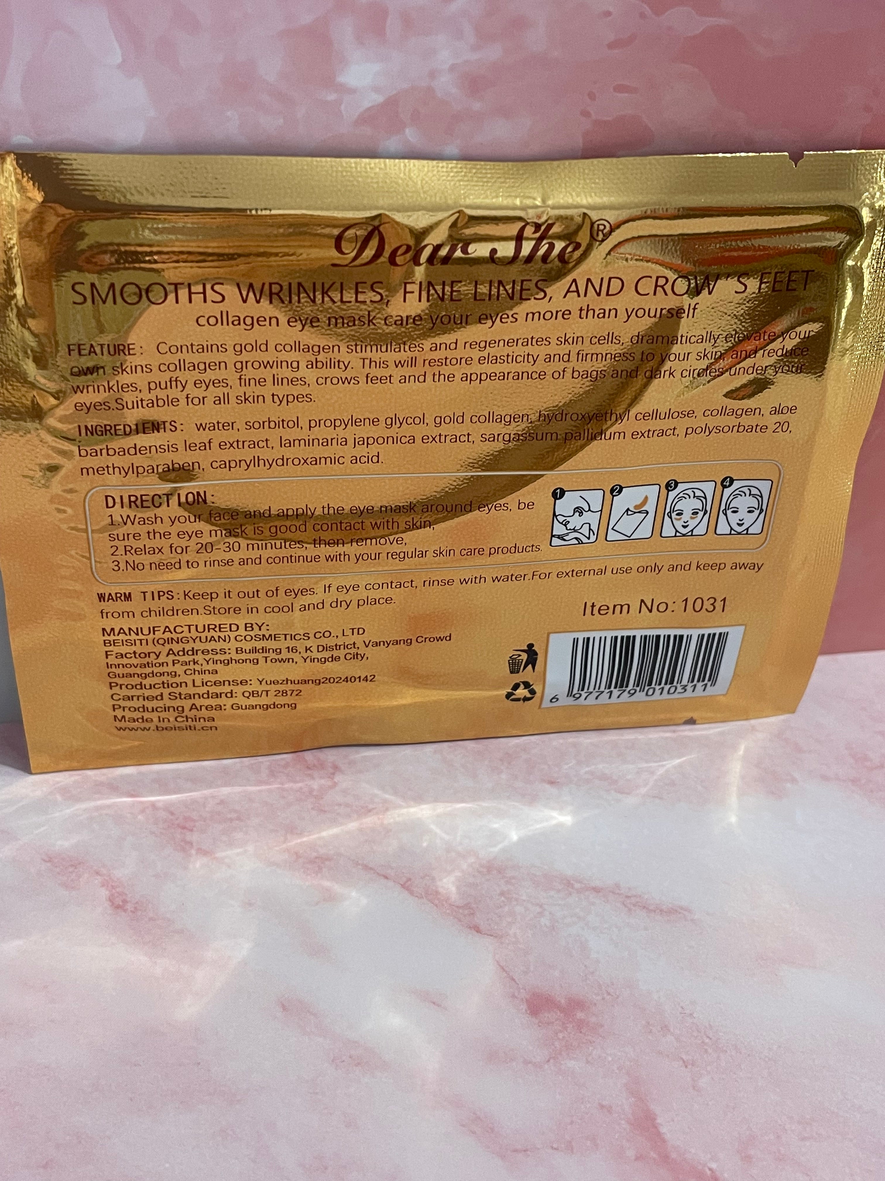 Patch pentru zona ochilor Colagen si Aur