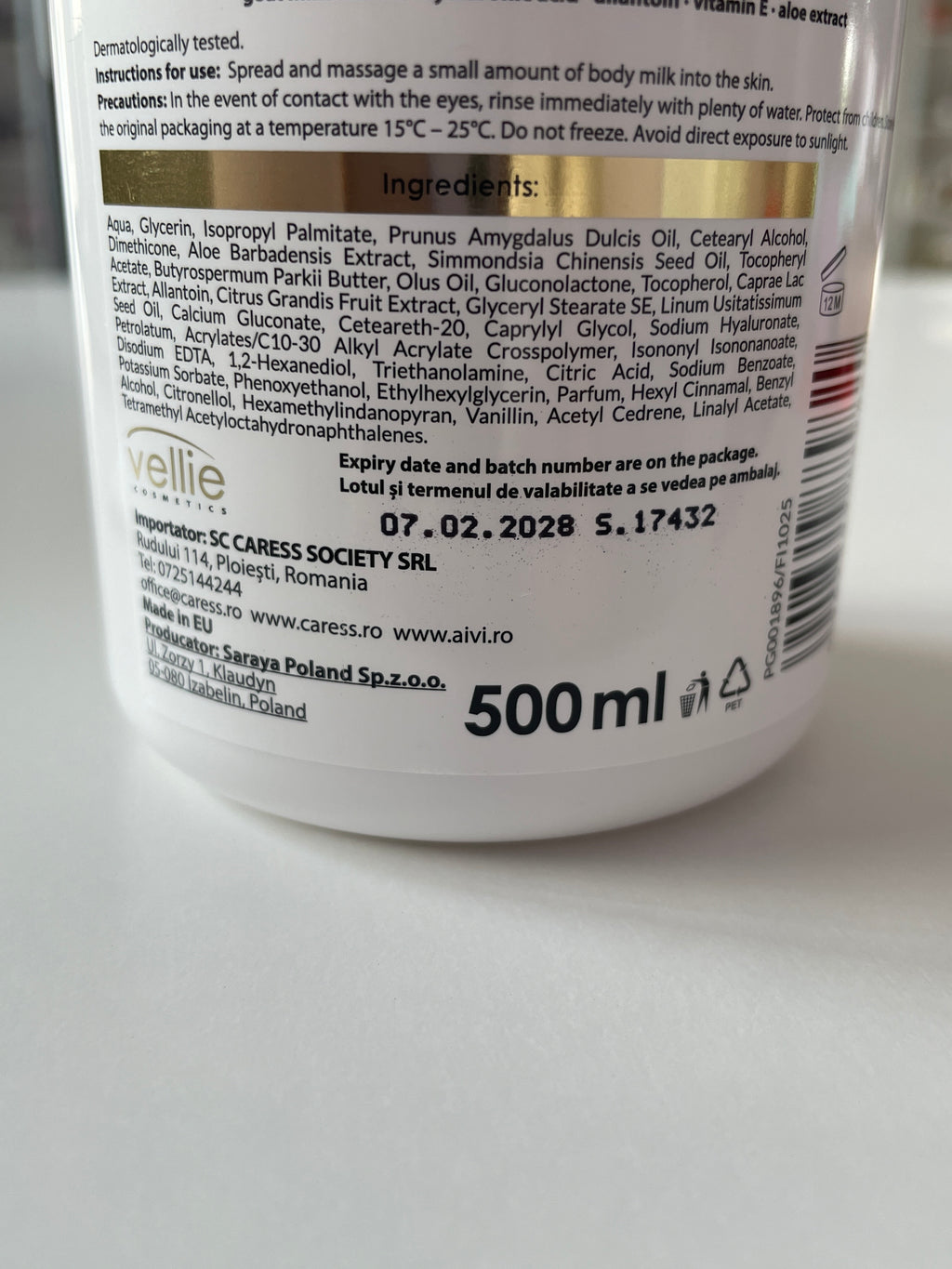 Lapte de corp Goat Milk - VELLIE