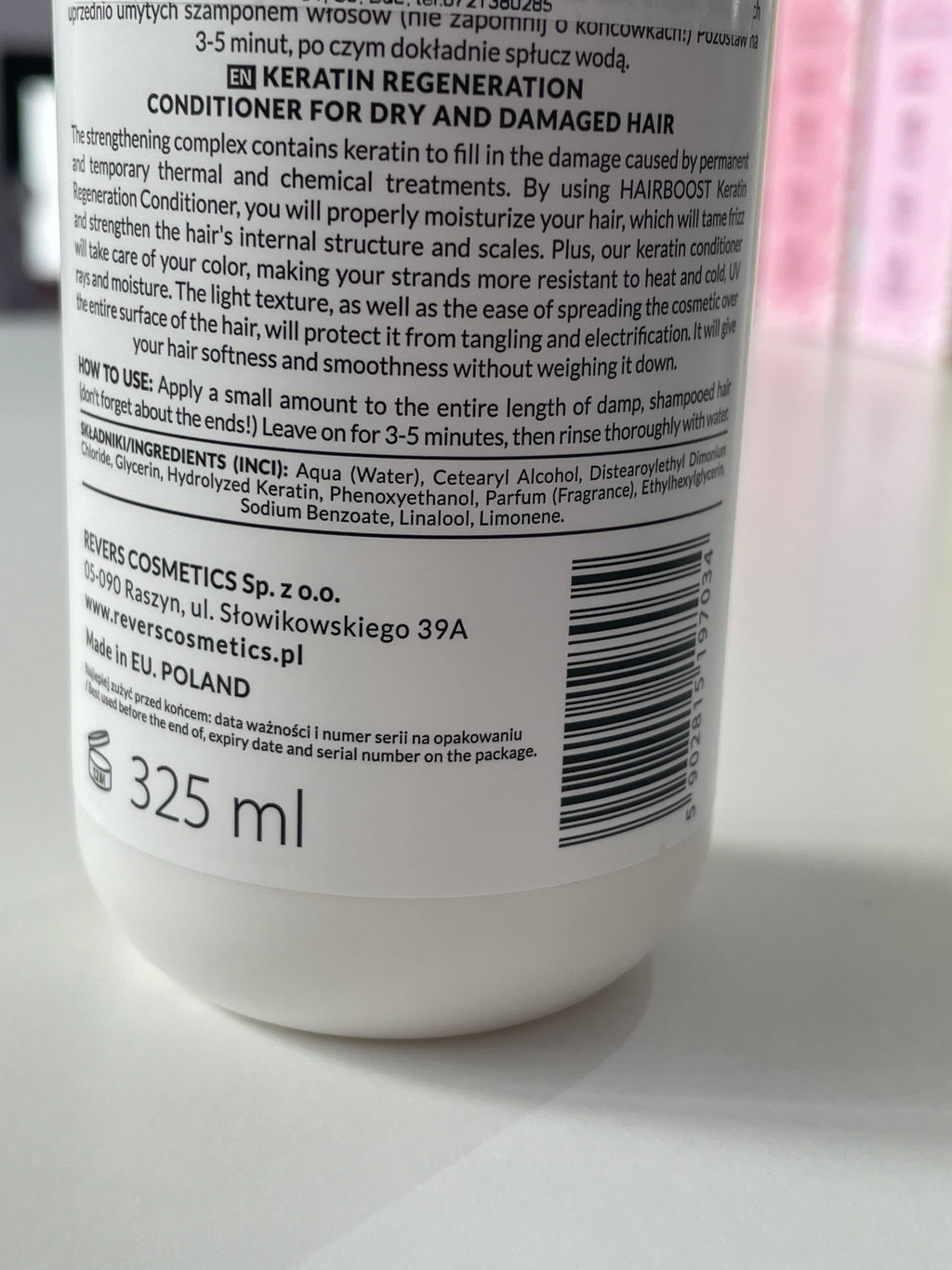Balsam par Keratina Hairboost - REVERS