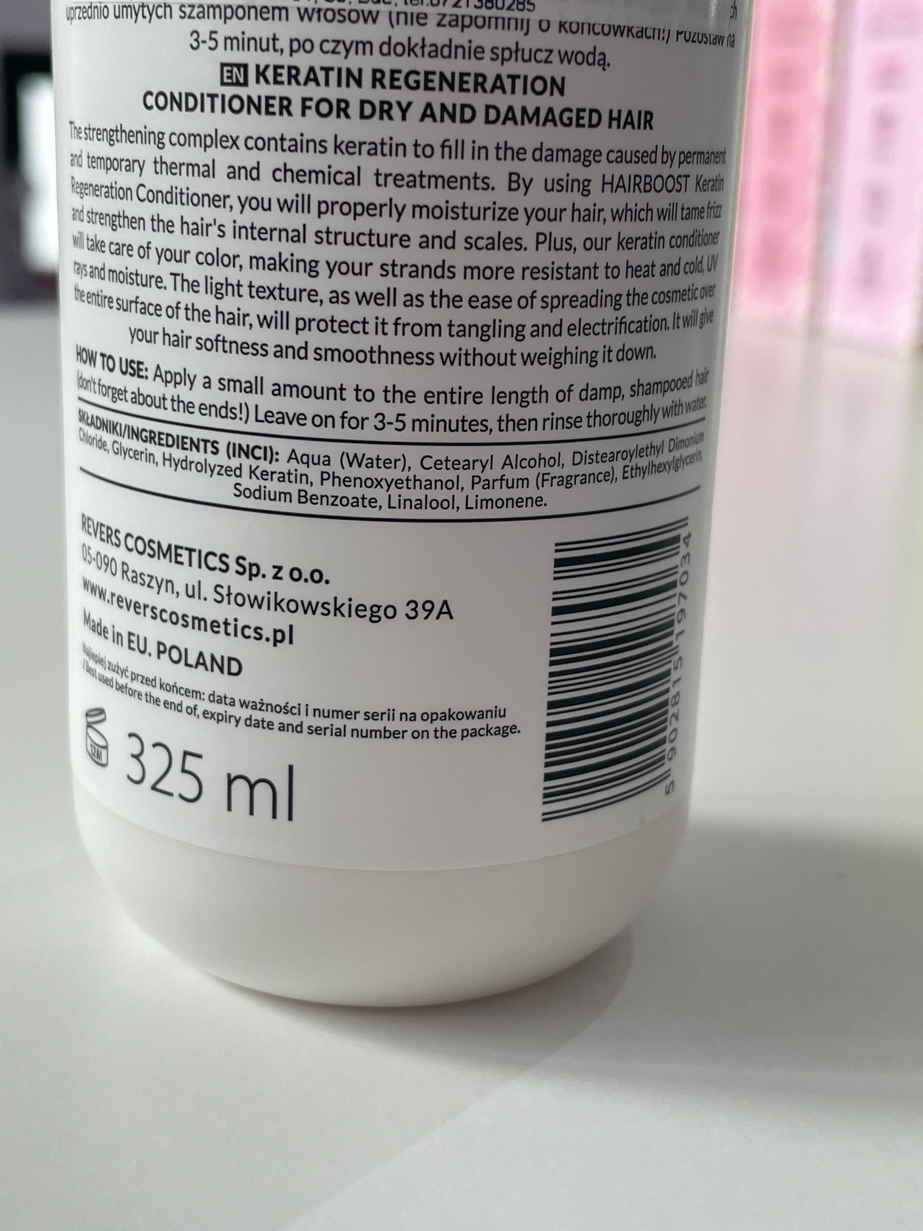 Balsam par Keratina Hairboost - REVERS