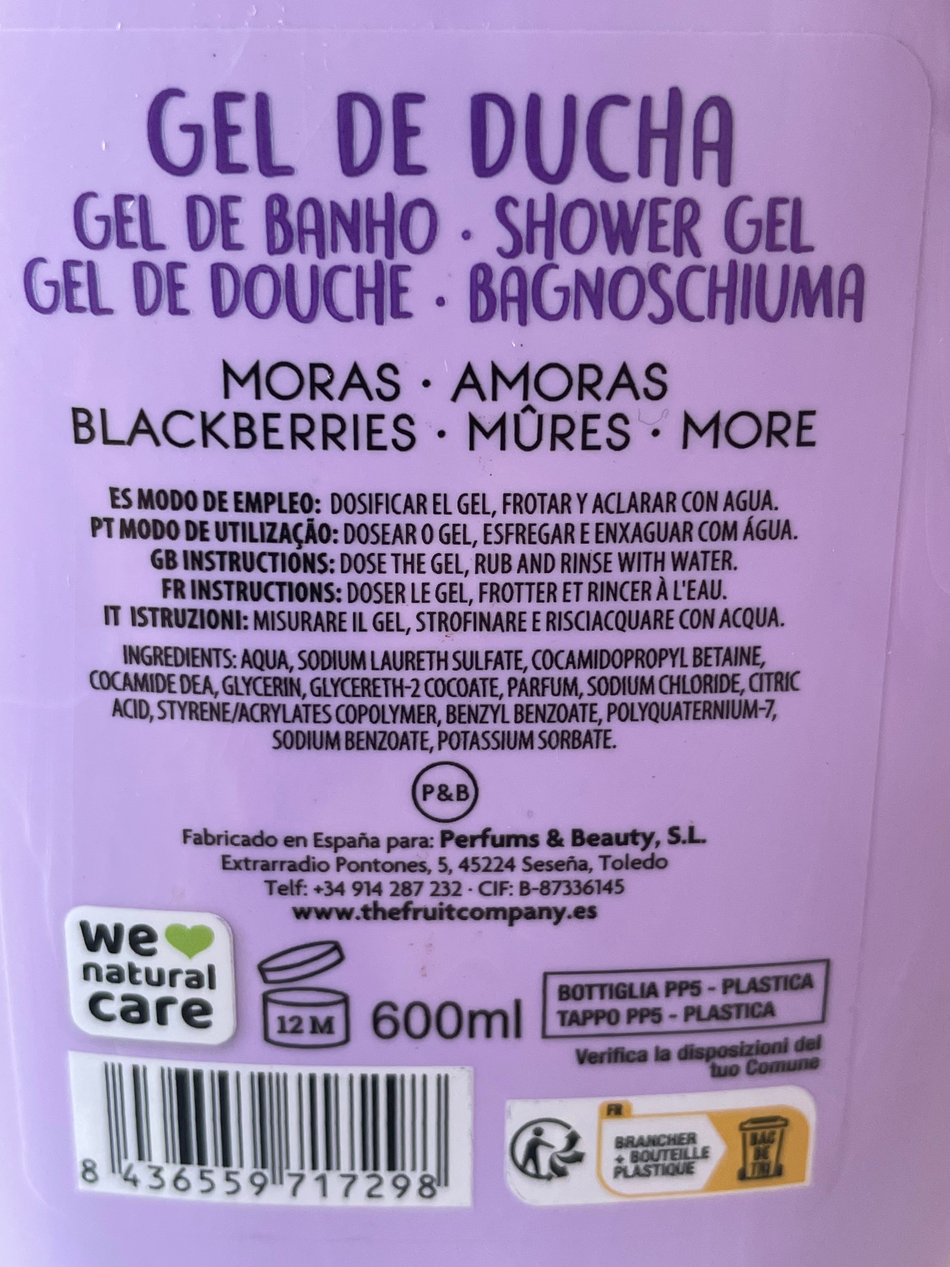 Gel de dus Moras - THE FRUIT COMPANY
