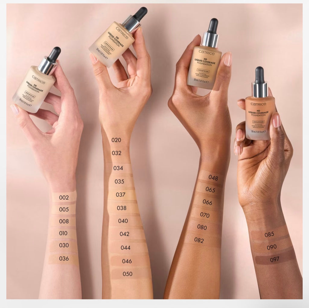 Fond de ten HD Liquid Coverage 036 Hazelnut Beige - CATRICE