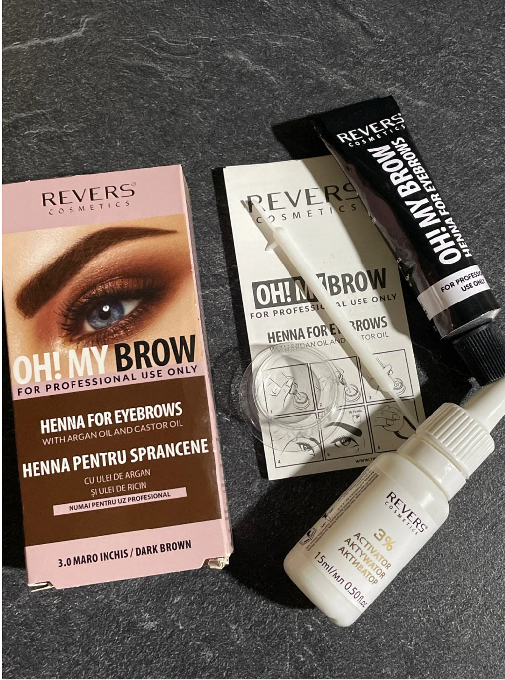 Henna pentru sprancene - Revers