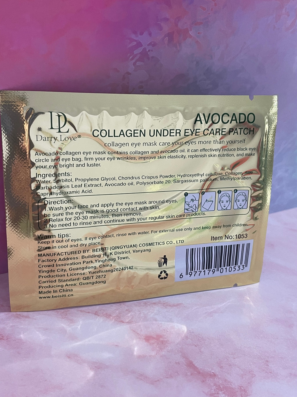 Patch pentru zona de sub ochi Avocado si Colagen