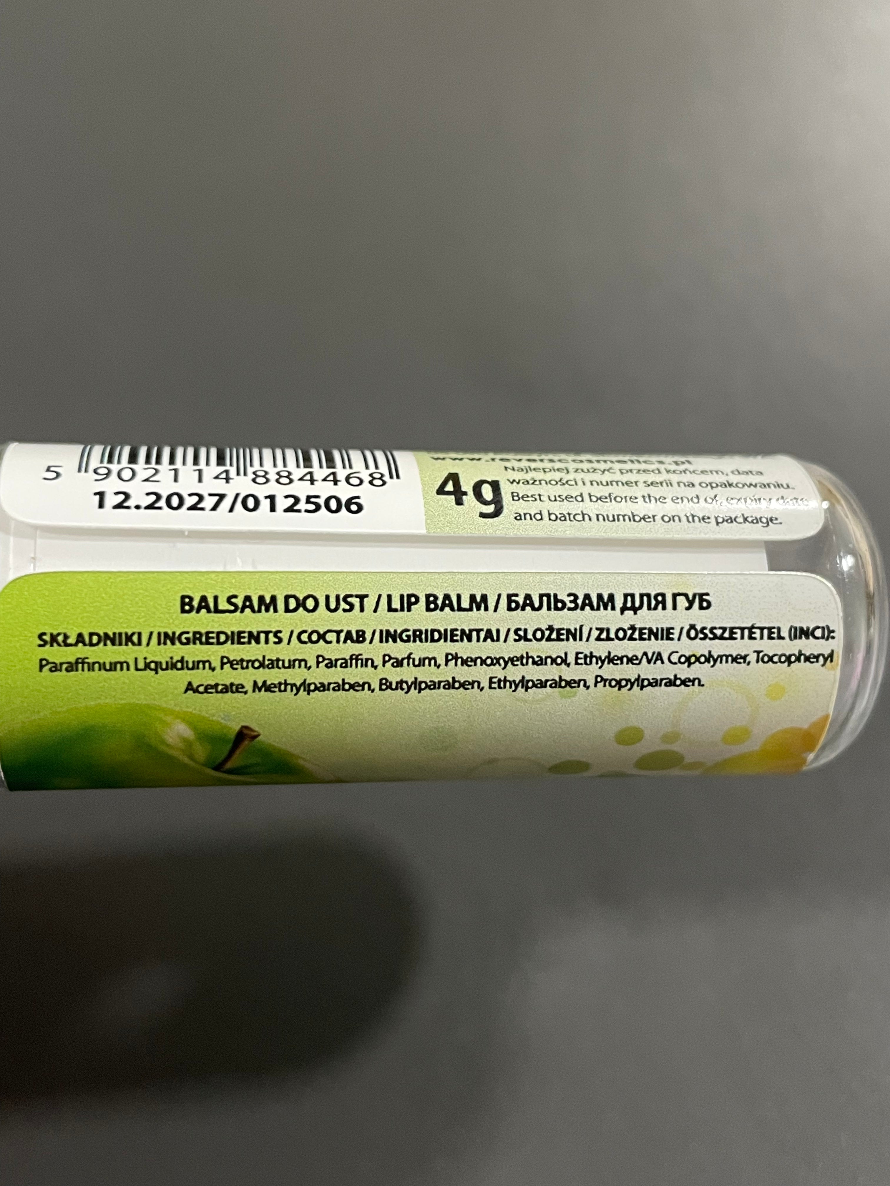 Balsam buze fructat - Revers