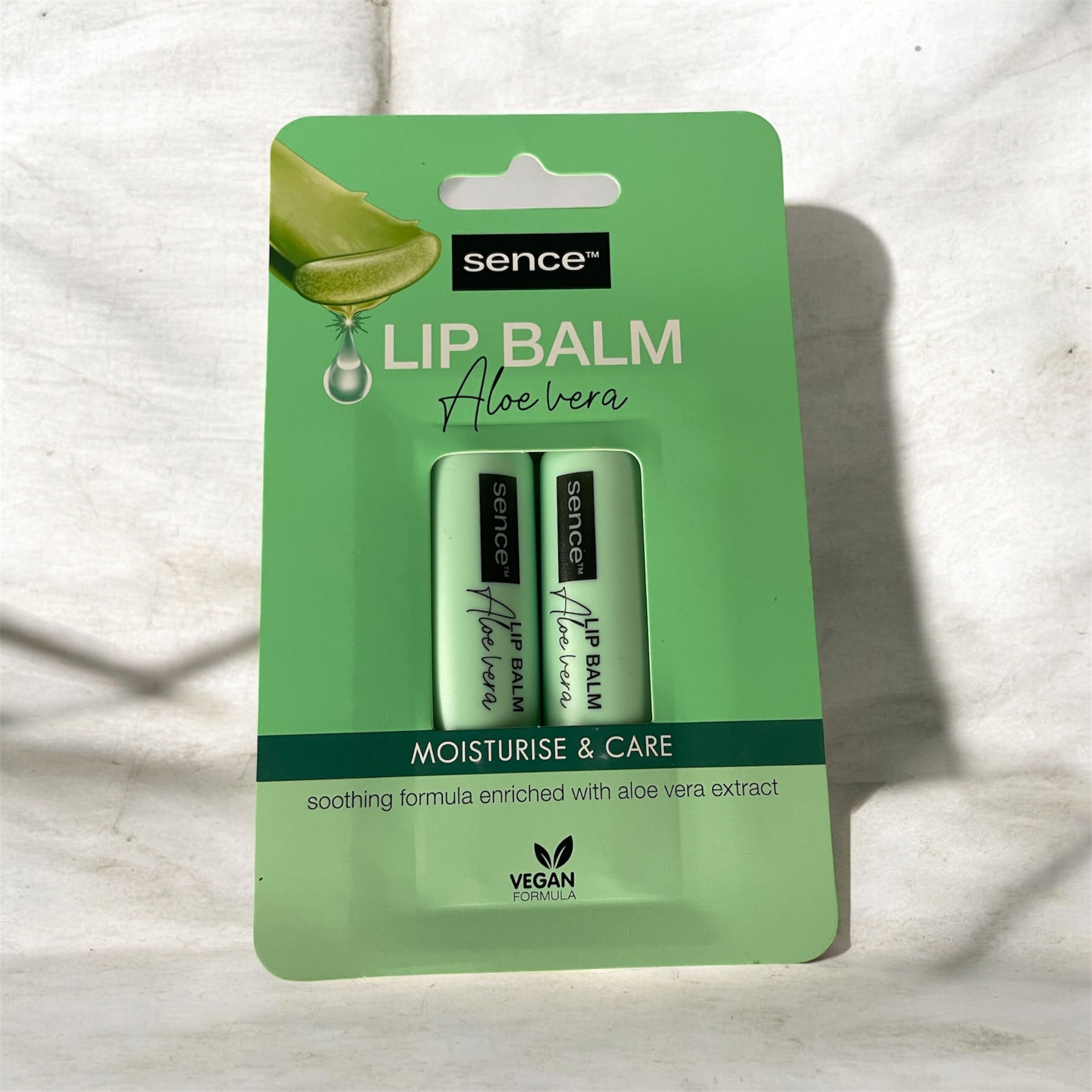 Balsam de buze Sence Aloe Vera – set 2 bucăți