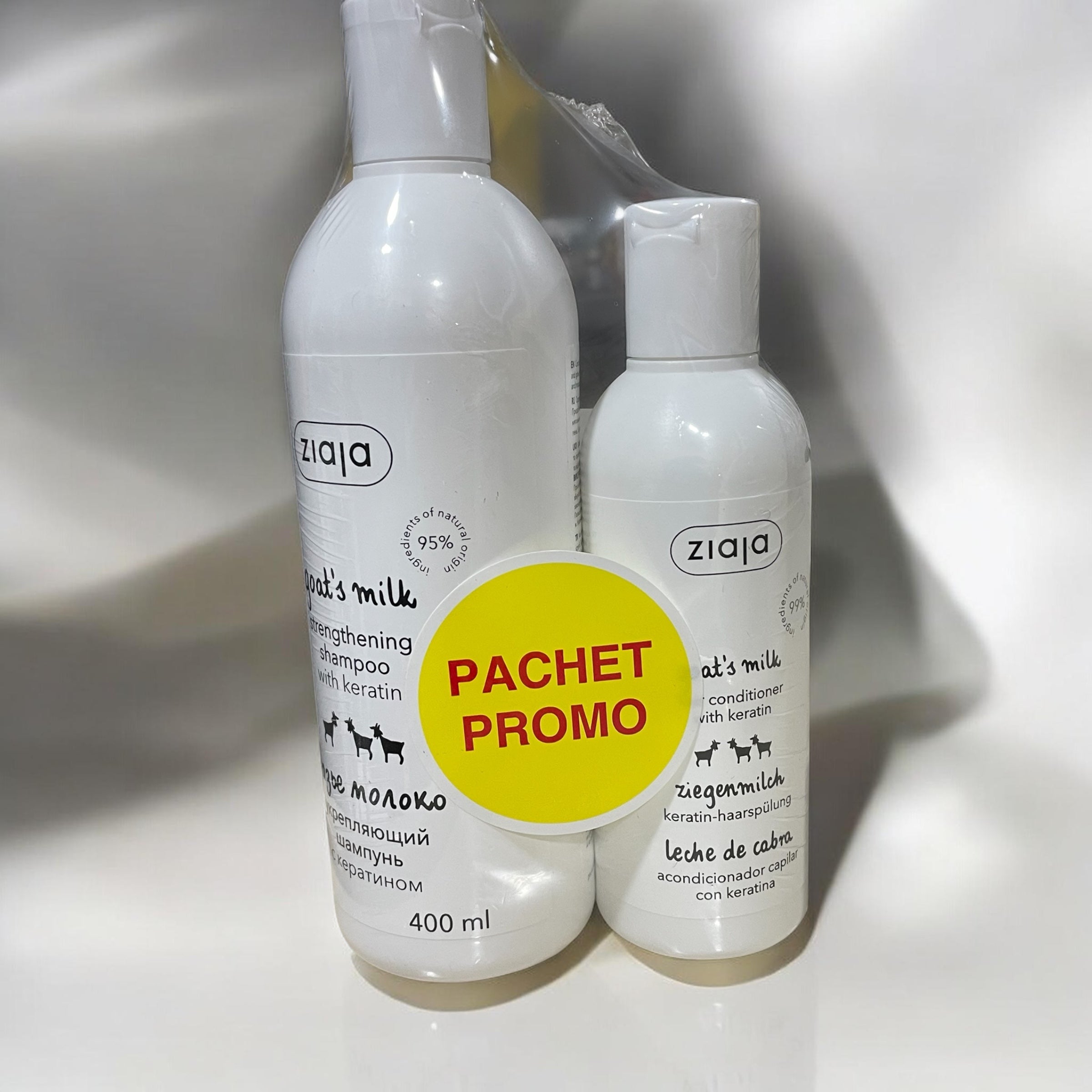 Pachet PROMO ZIAJA- sampon si balsam cu lapte de capra