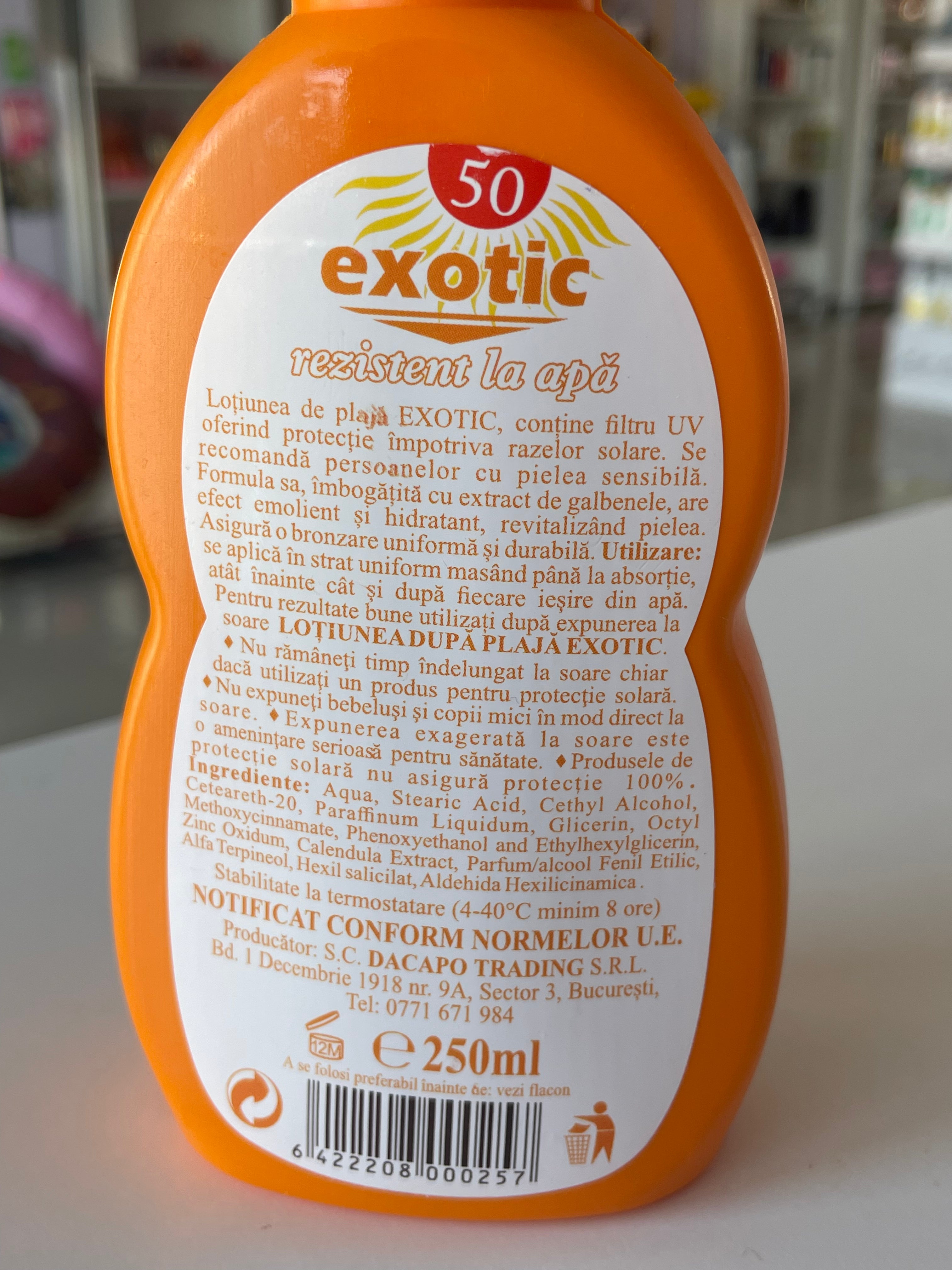Lotiune plaja SPF50 - EXOTIC
