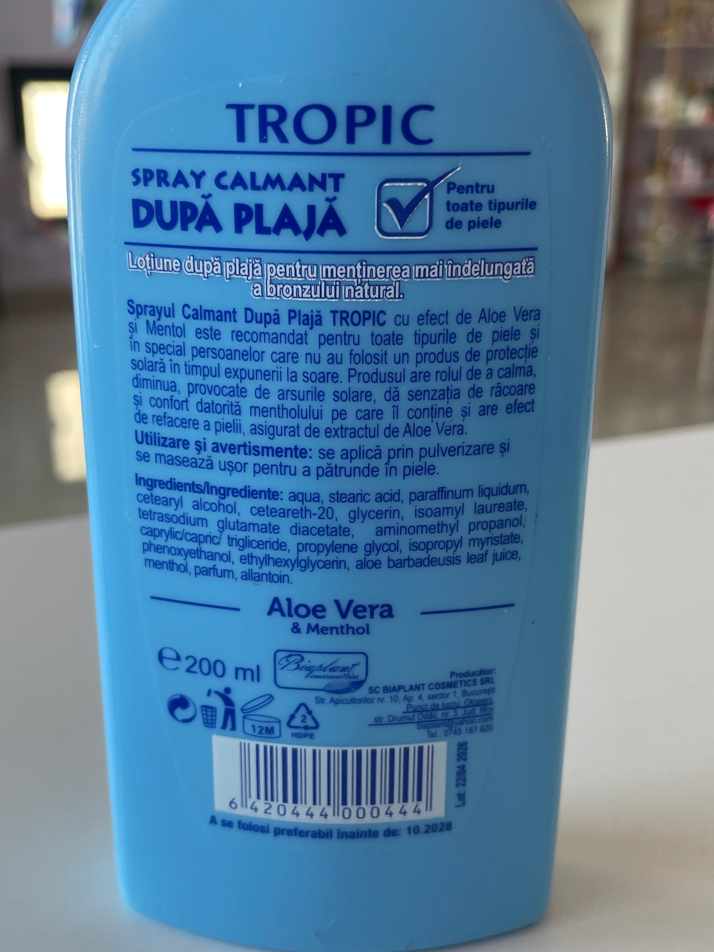 Spray calmant dupa plaja - TROPIC