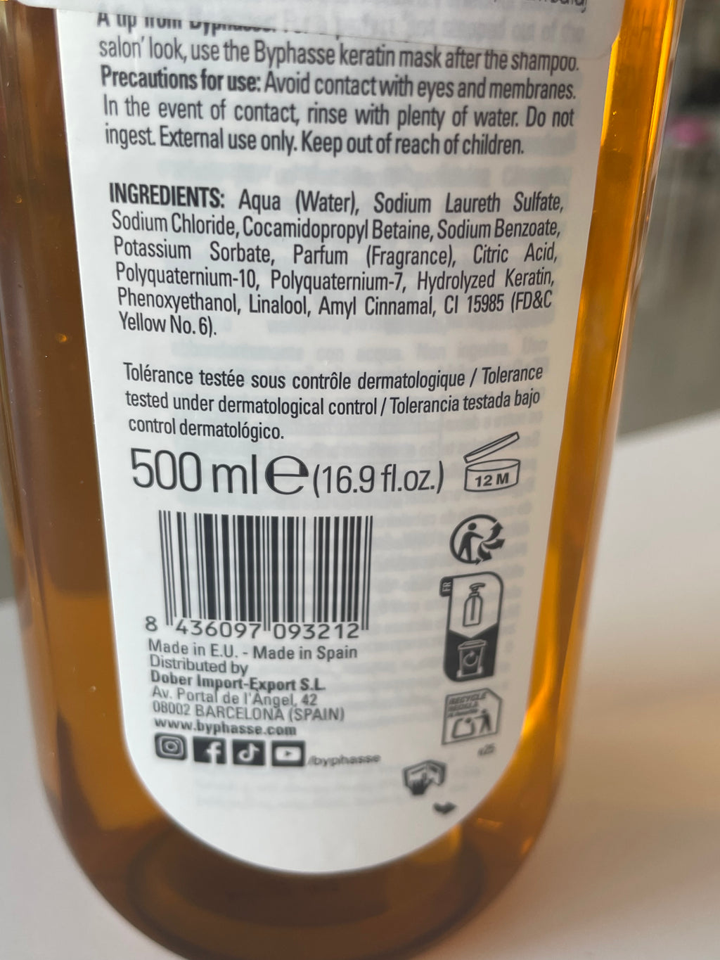 Sampon par uscat cu Keratina - BYPHASSE