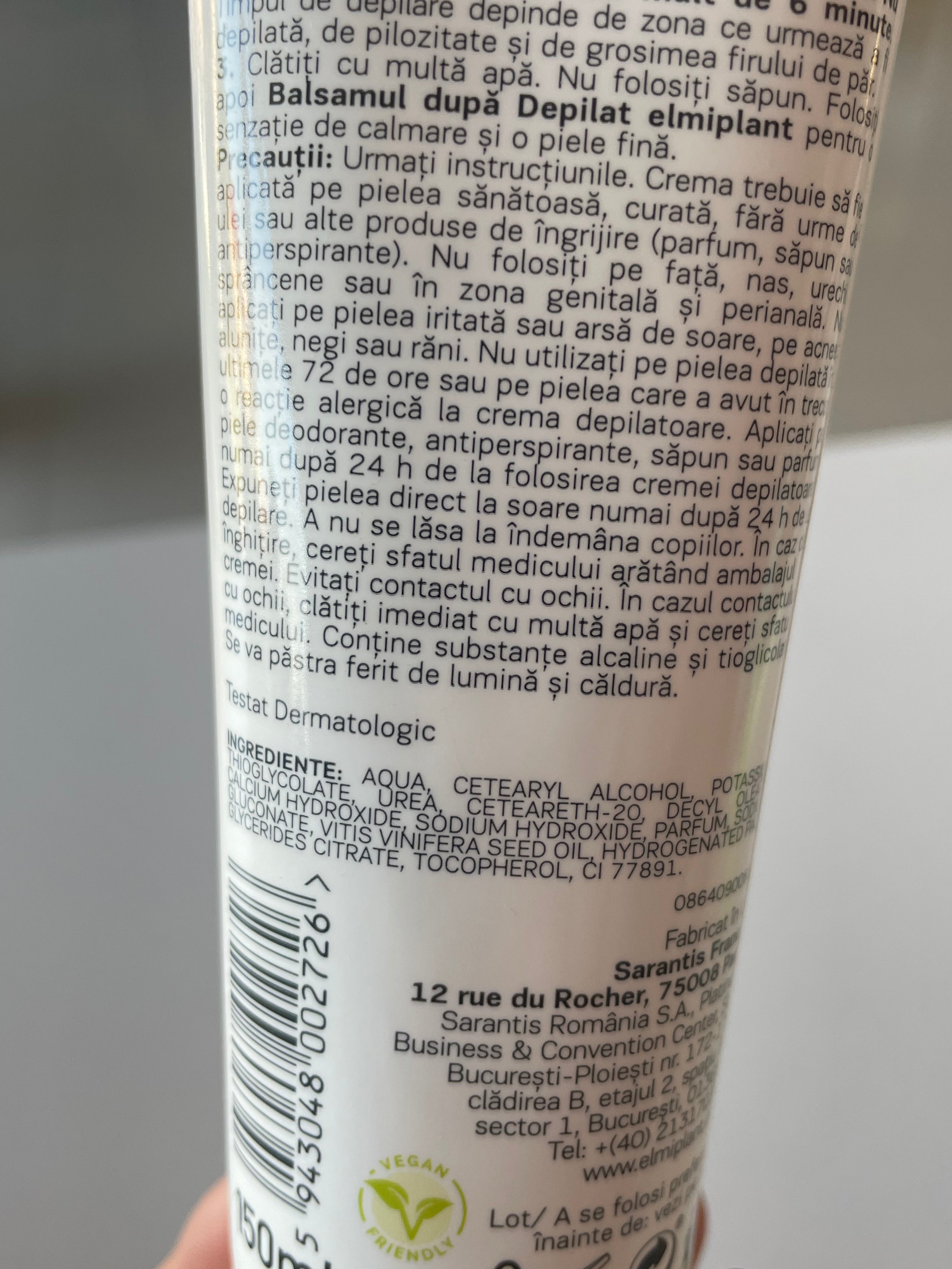 Crema depilatoare corp Grape Delight - ELMIPLANT