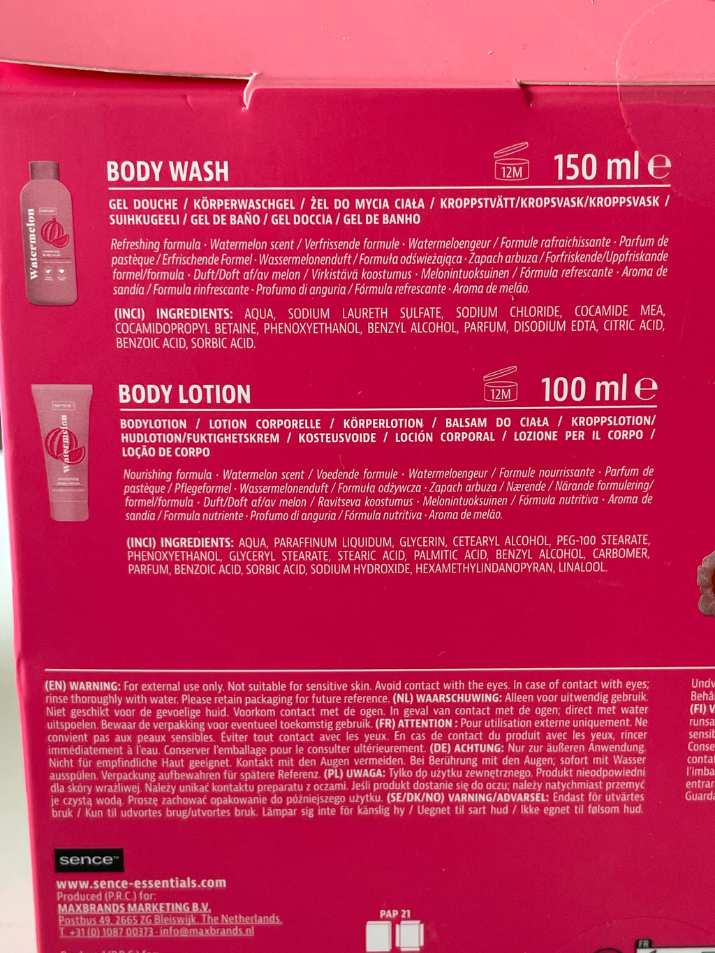 Set ingrijire corp Watermelon - SENCE