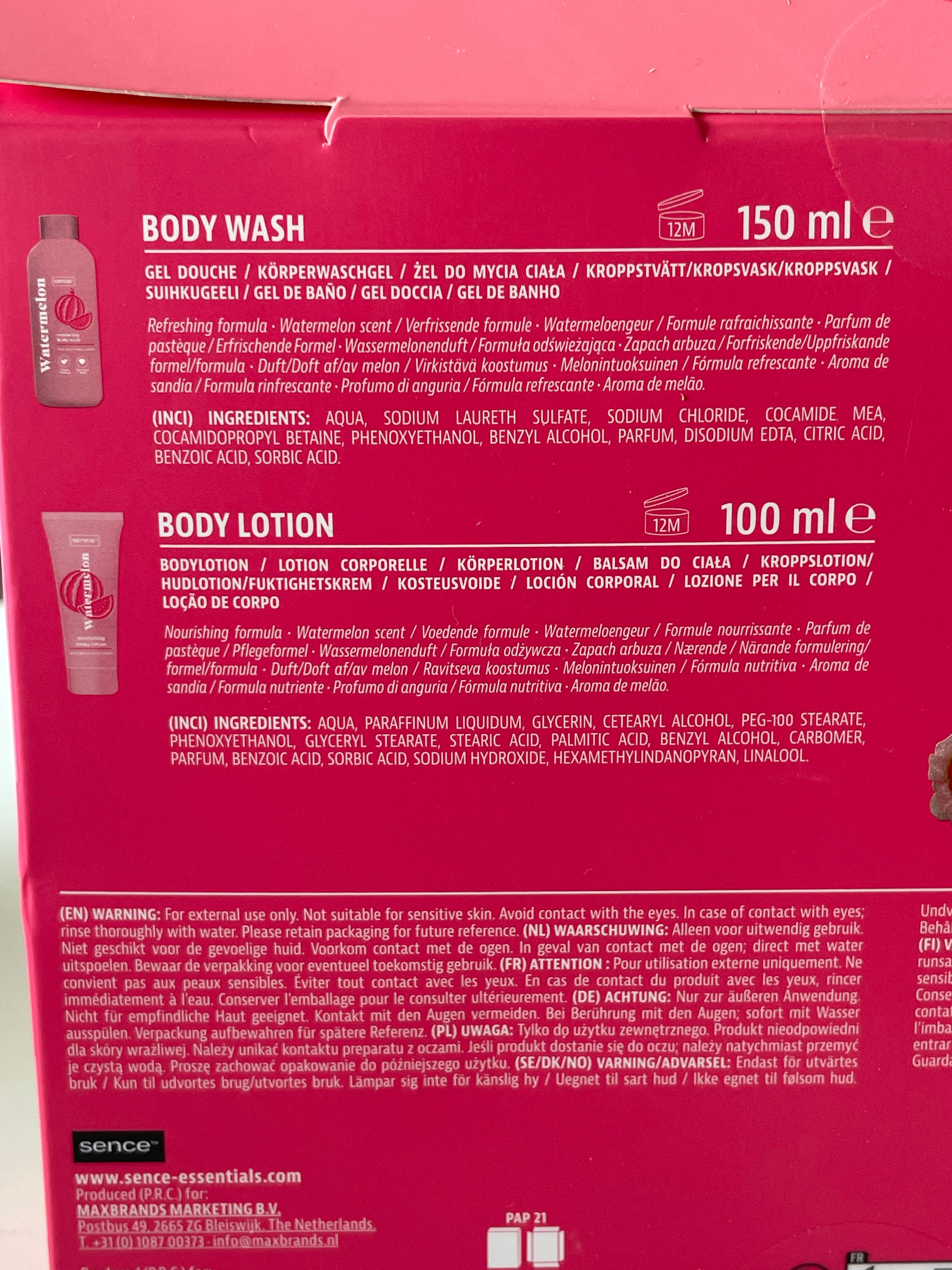 Set ingrijire corp Watermelon - SENCE
