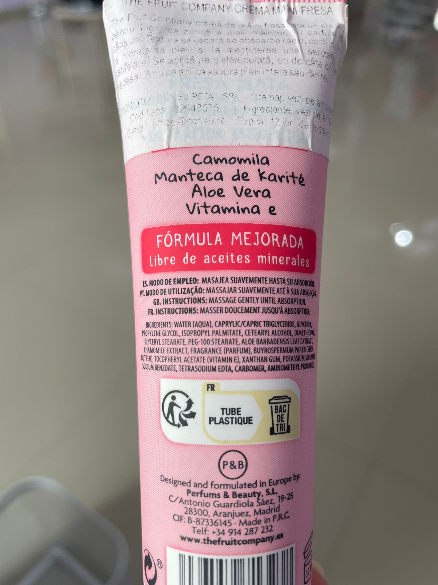 Crema maini Fresa Nata - The Fruit Company