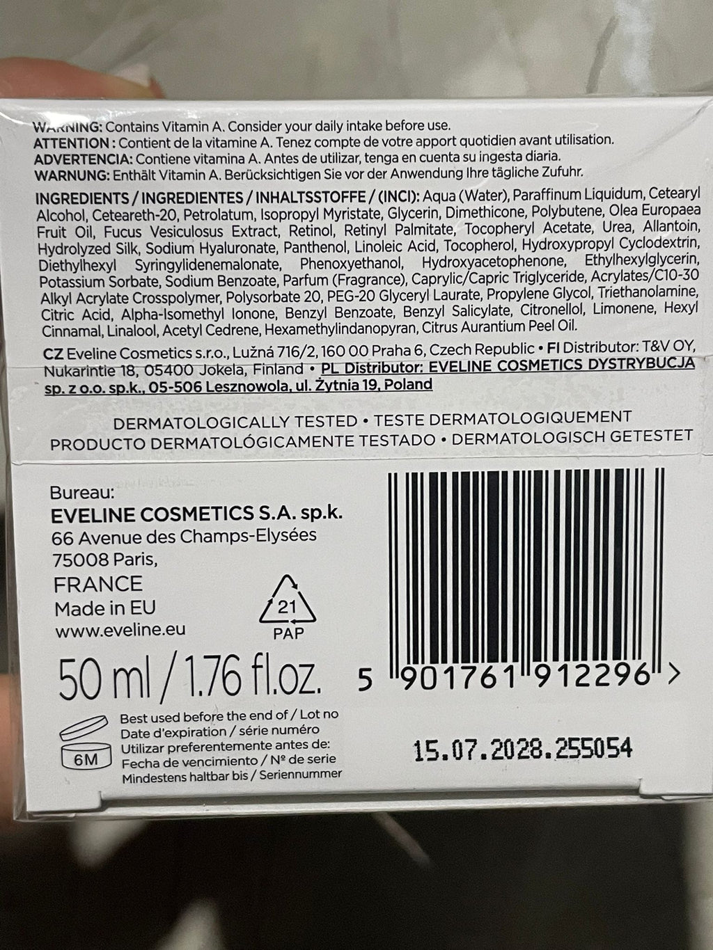 Crema fata 3D-Retinol System - Eveline Cosmetics