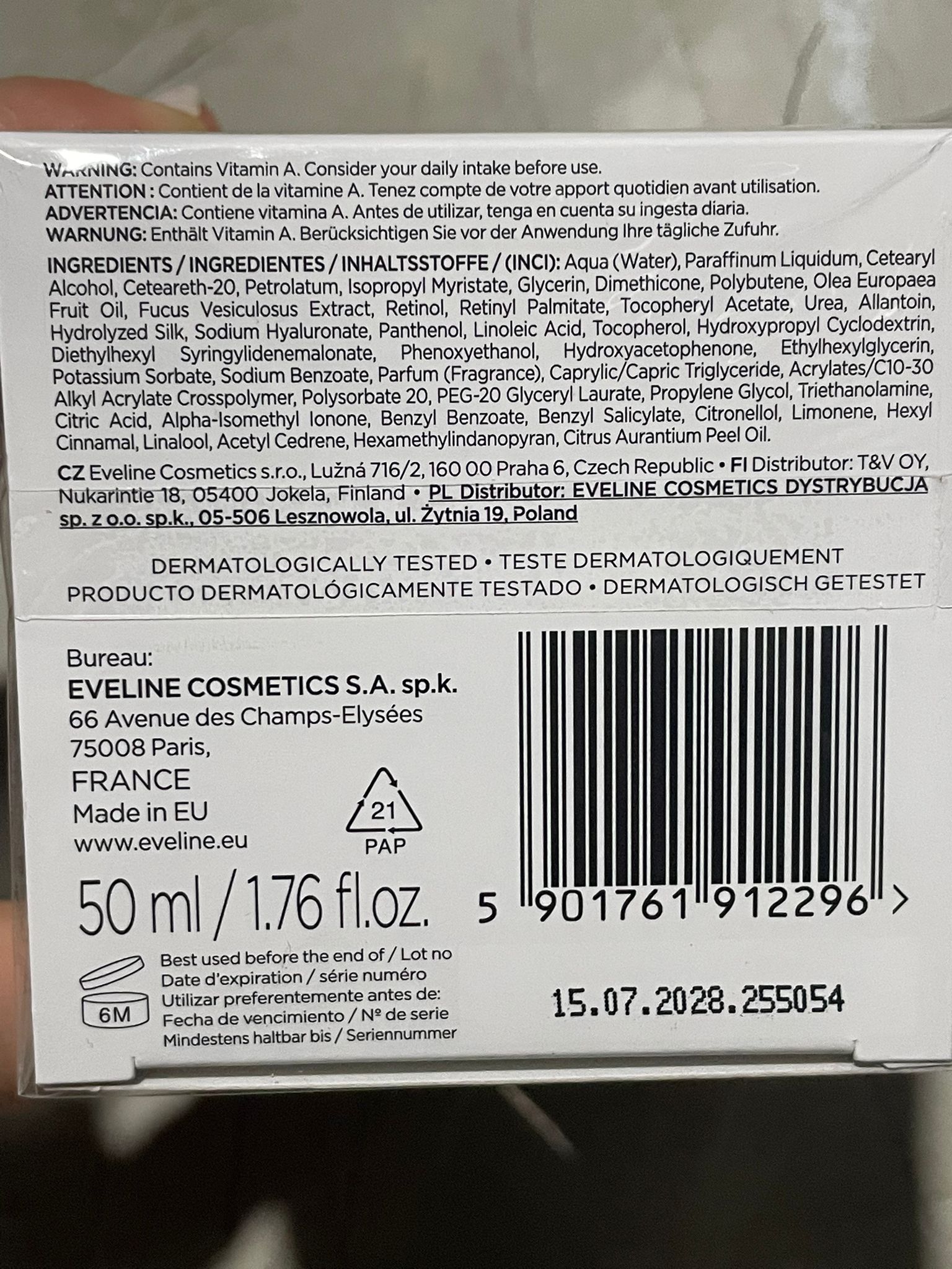 Crema fata 3D-Retinol System - Eveline Cosmetics