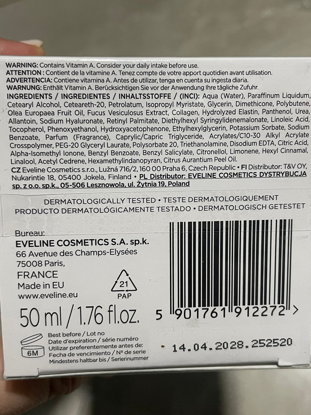 Crema fata 3D-Collagen Lift - Eveline Cosmetics