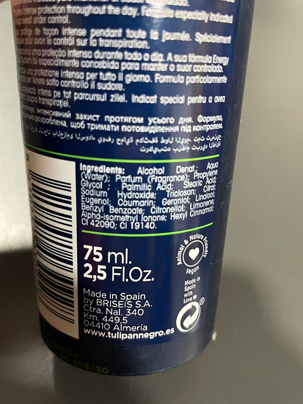 Deodorant stick Sport men - Tulipan Negro